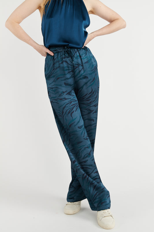 PANTALON BRIGIDA IMPRIMÉ WAVE DENIM