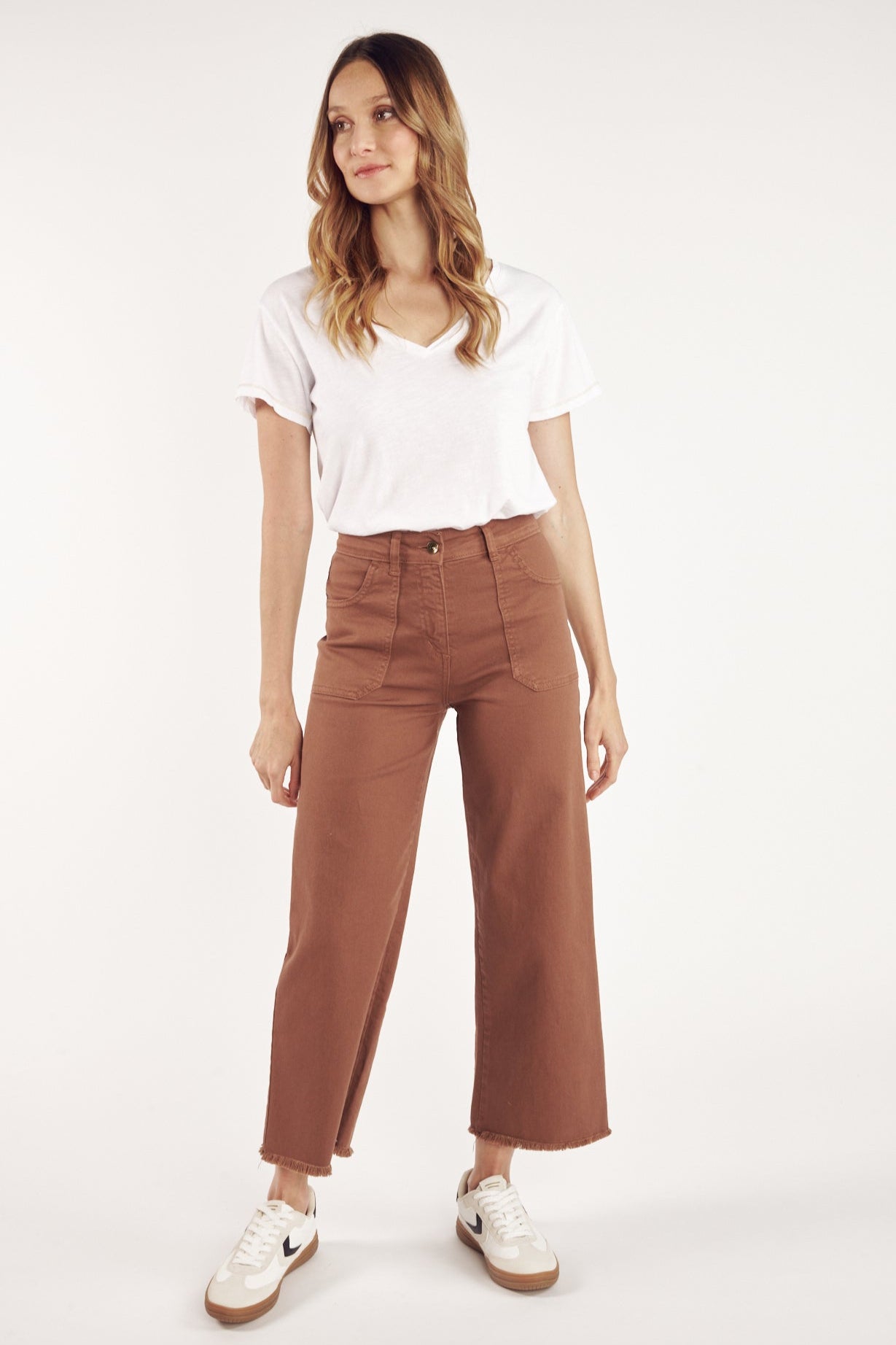 PANTALON ÉVASÉ 7/8 CRUZ CACAO