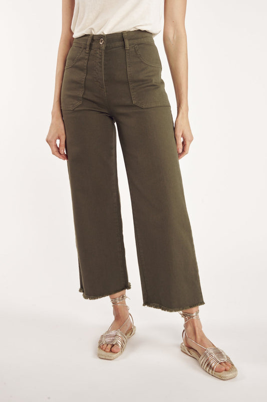 PANTALON ÉVASÉ 7/8 CRUZ KAKI