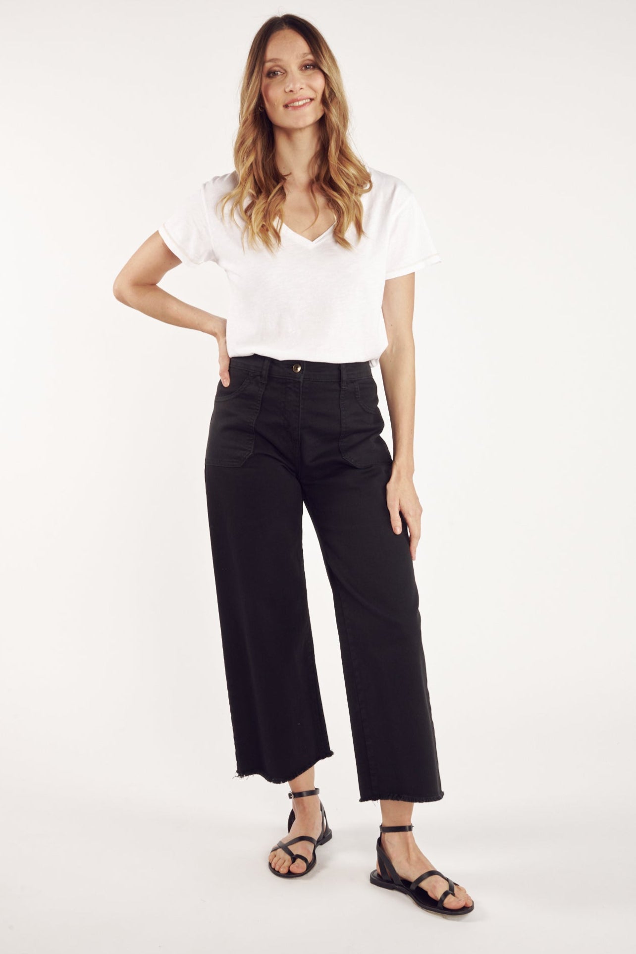 PANTALON ÉVASÉ 7/8 CRUZ NOIR