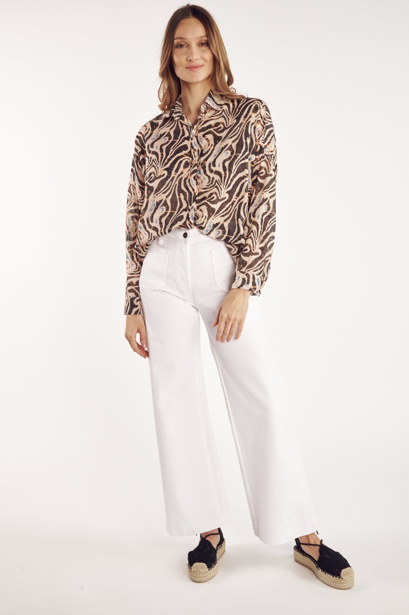 PANTALON ÉVASÉ CLAY BLANC