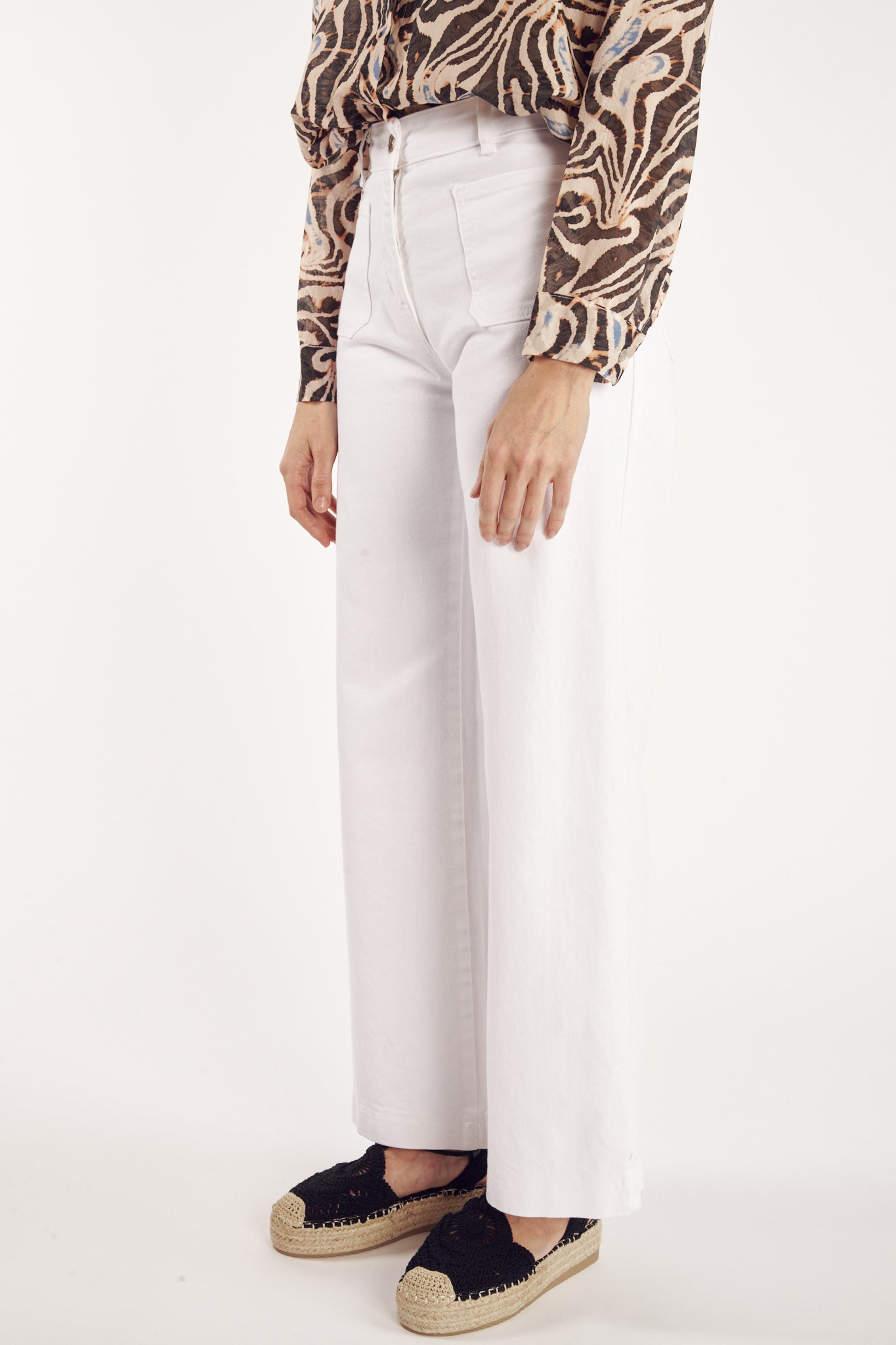 PANTALON ÉVASÉ CLAY BLANC