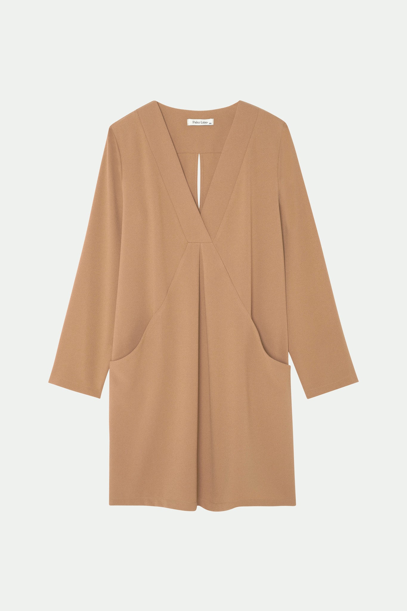 ROBE MANCHES LONGUES JADE CAMEL