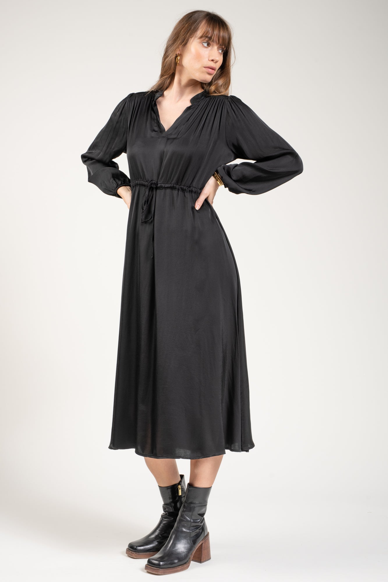 ROBE MIDI DORIANNE NOIR