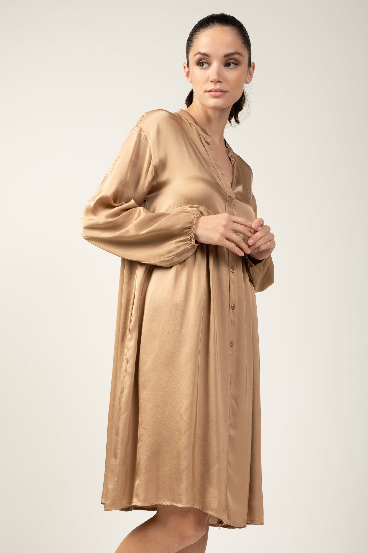 ROBE BOUTONNÉE PAMELA CAMEL