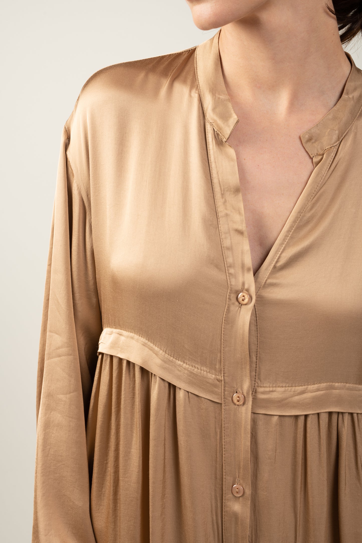 ROBE BOUTONNÉE PAMELA CAMEL