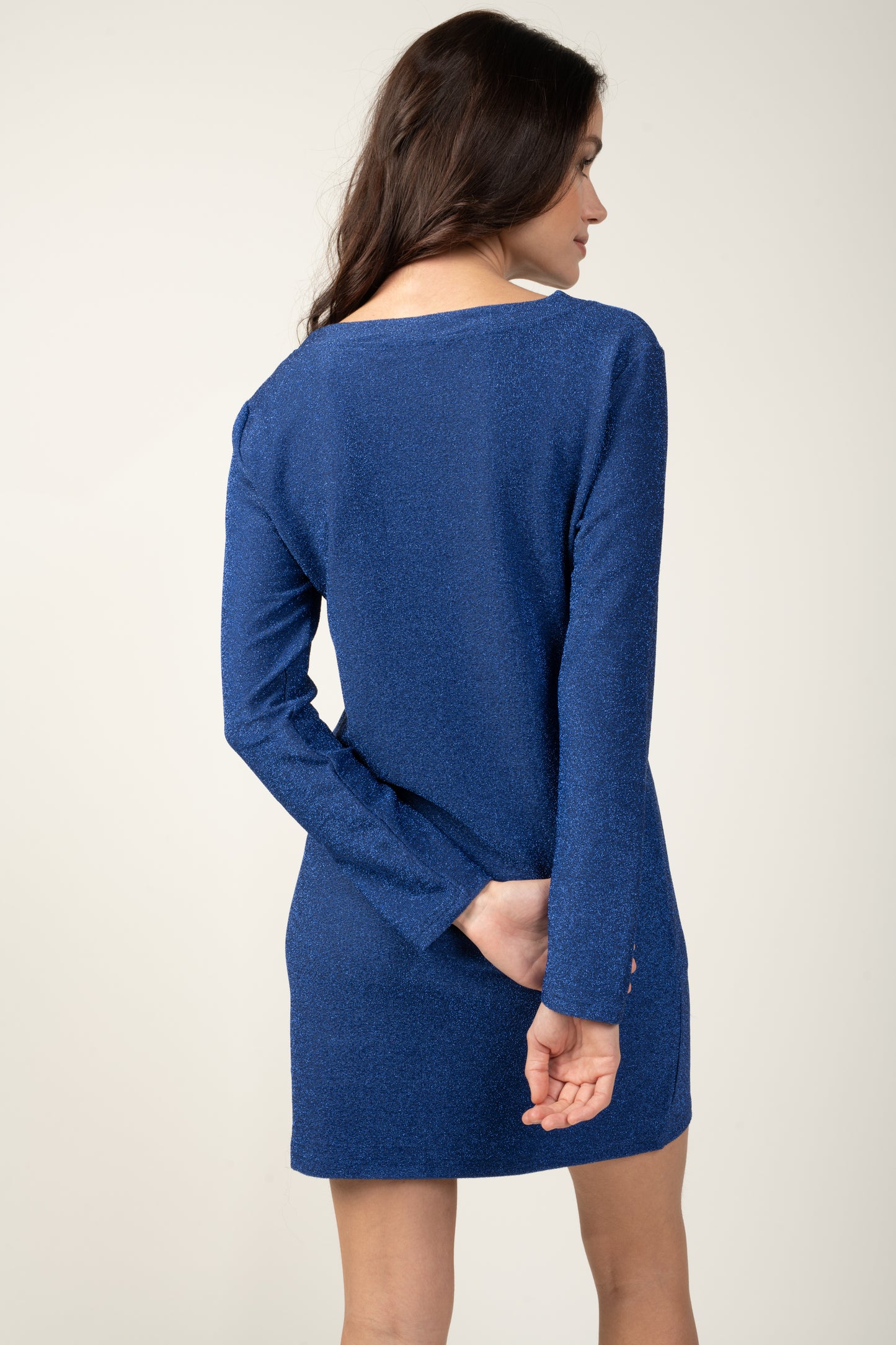 ROBE COURTE À PAILLETTE POLLY BLEU