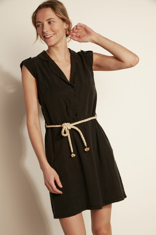 ROBE TENCEL ALÉANNA NOIR