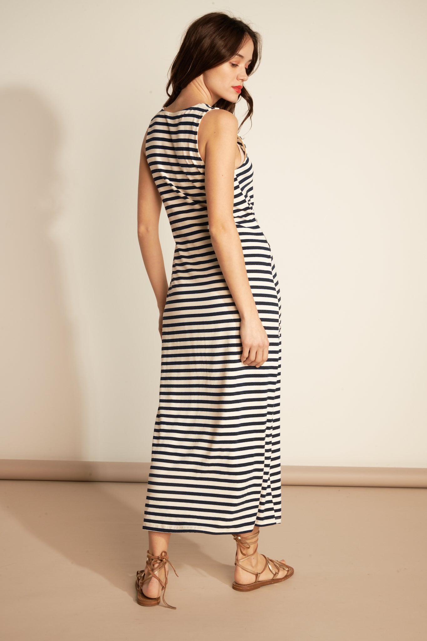 LONG MARINIERE DRESS ARIA NAVY