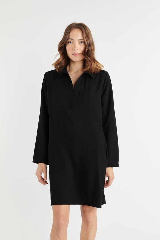 ROBE MANCHES LONGUES BAY NOIRE