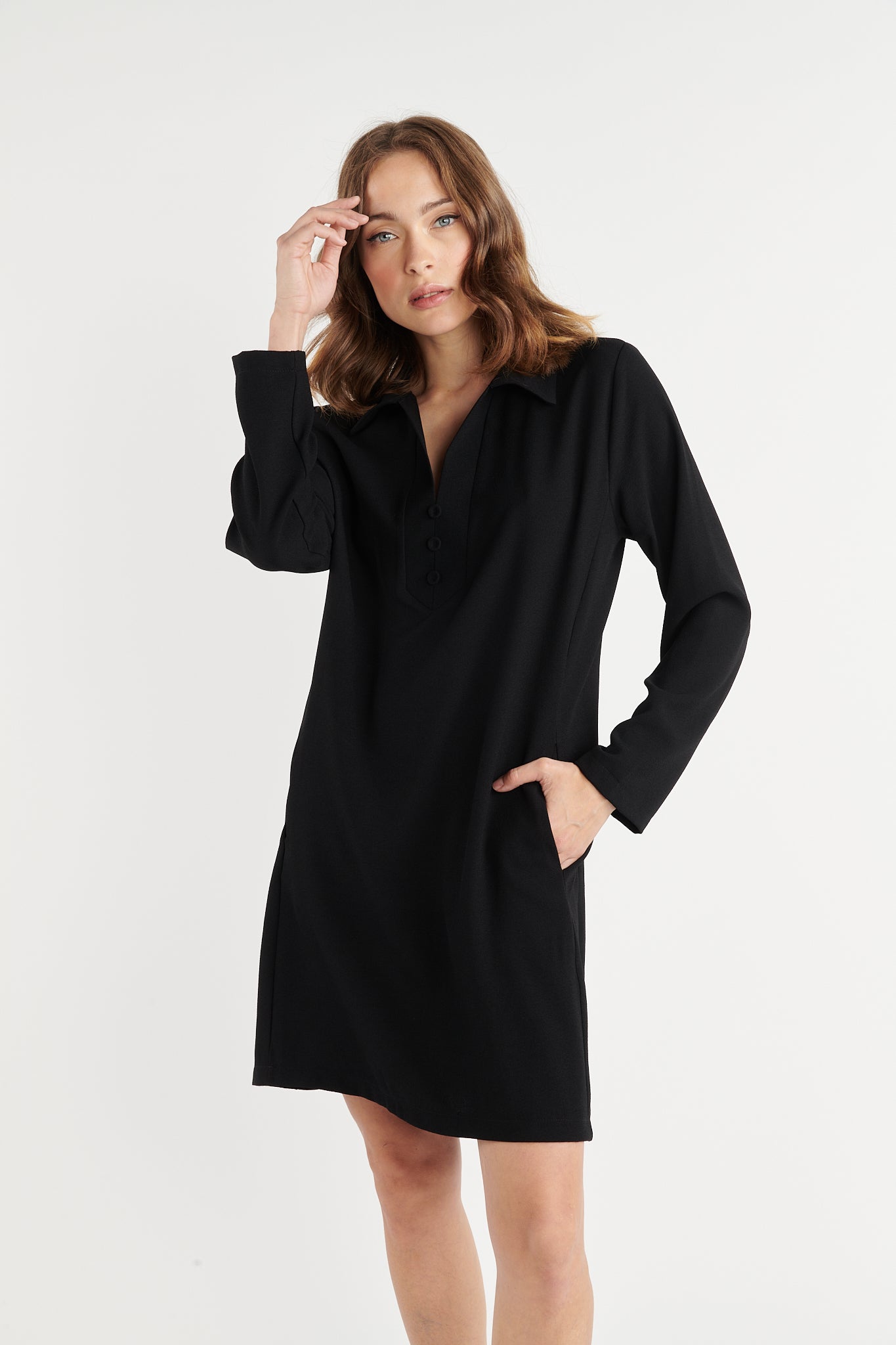 ROBE MANCHES LONGUES BAY NOIRE