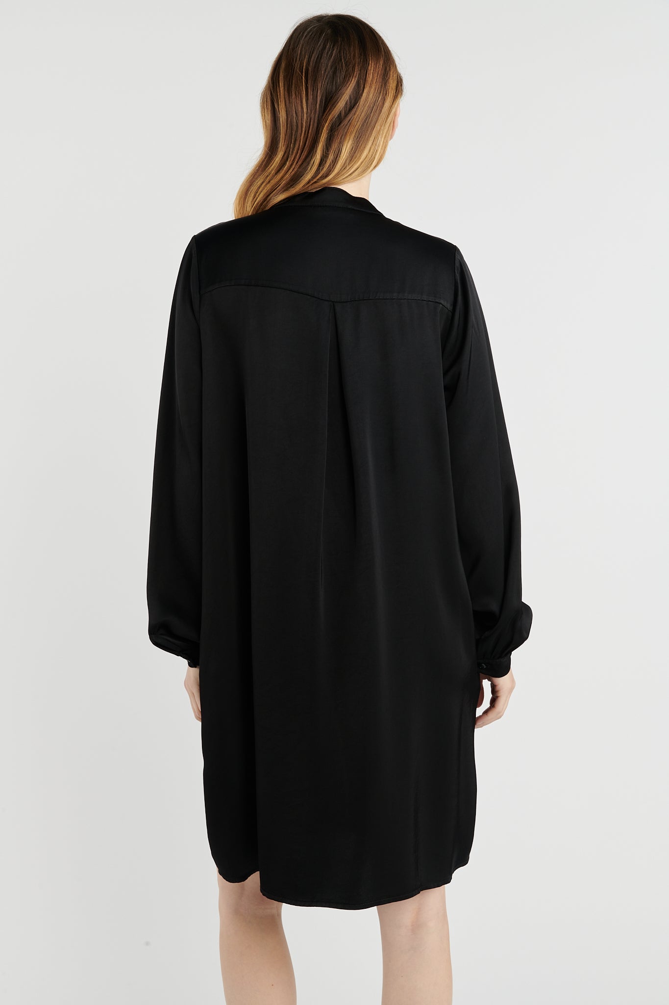 ROBE SATINÉE BRITNEY NOIR