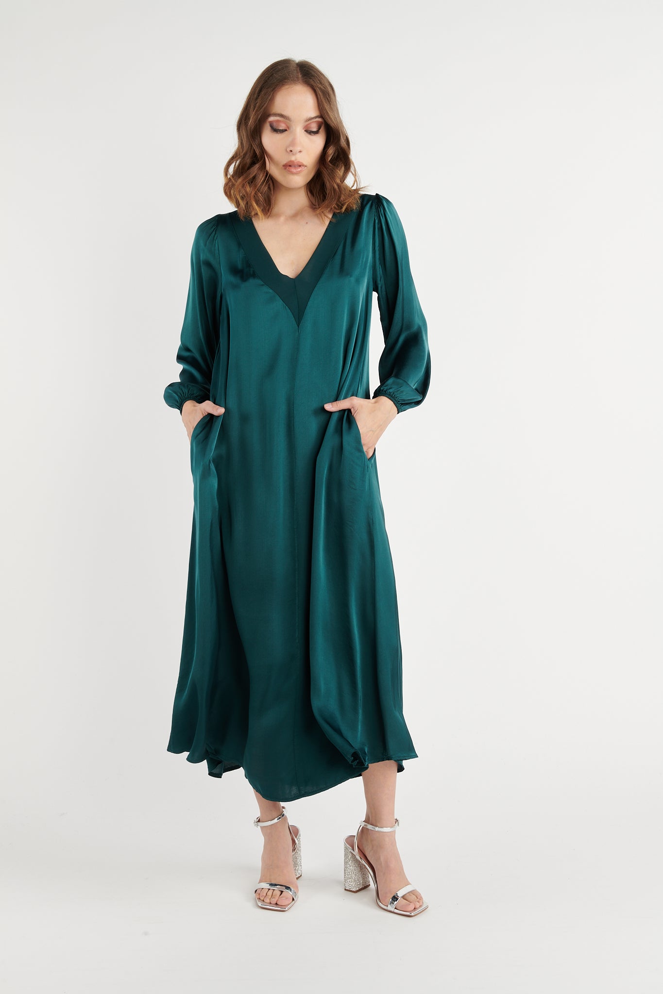 ROBE LONGUE BRUNY VERT FOREST