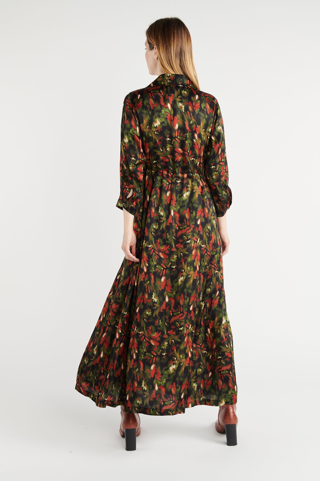 ROBE LONGUE IMPRIMÉE CAMOUFLEUR VERT BRIEUC