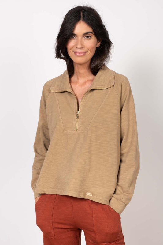 SWEAT COTON ORGANIQUE ROBIN CAMEL