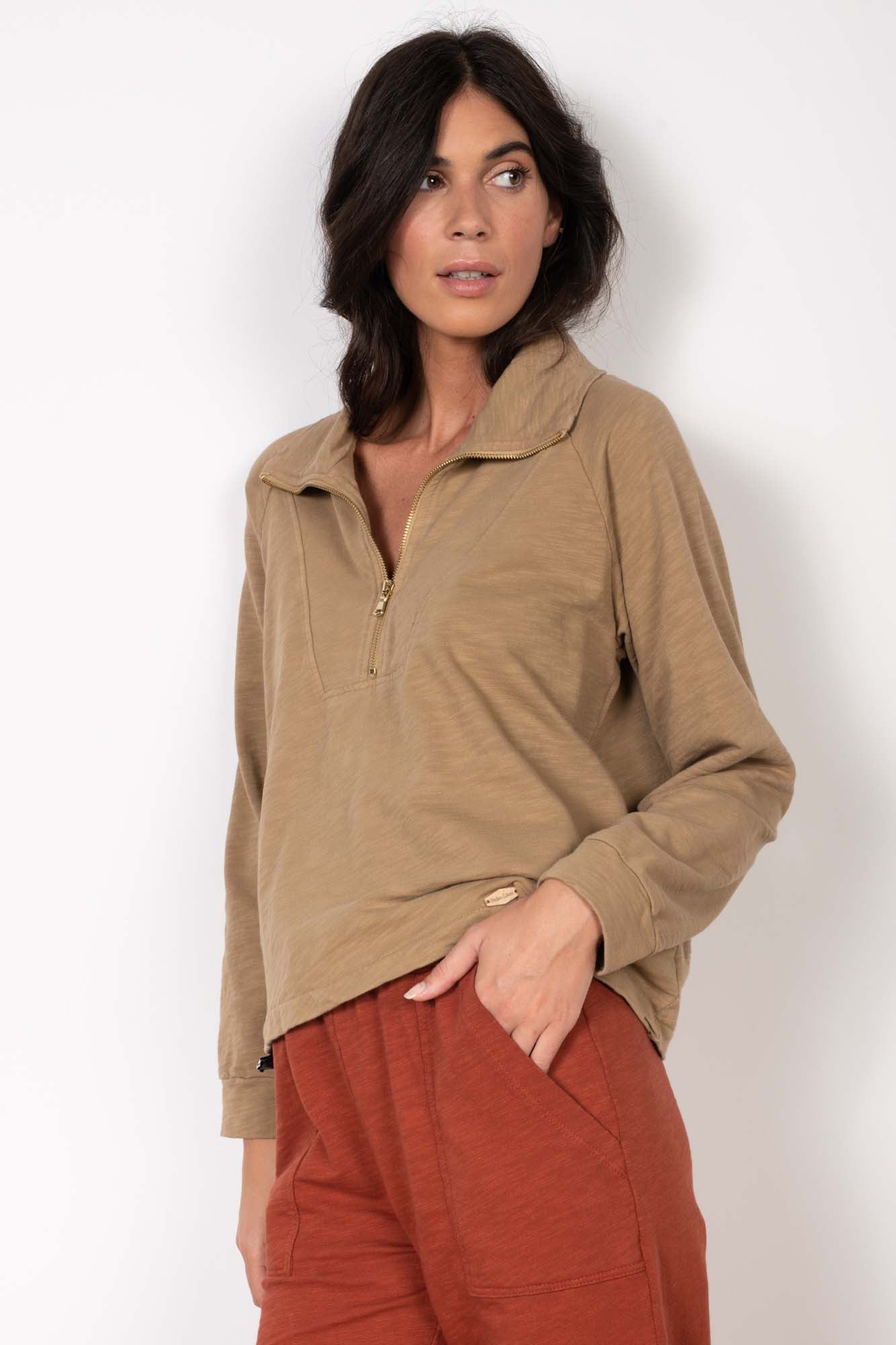 SWEAT COTON ORGANIQUE ROBIN CAMEL