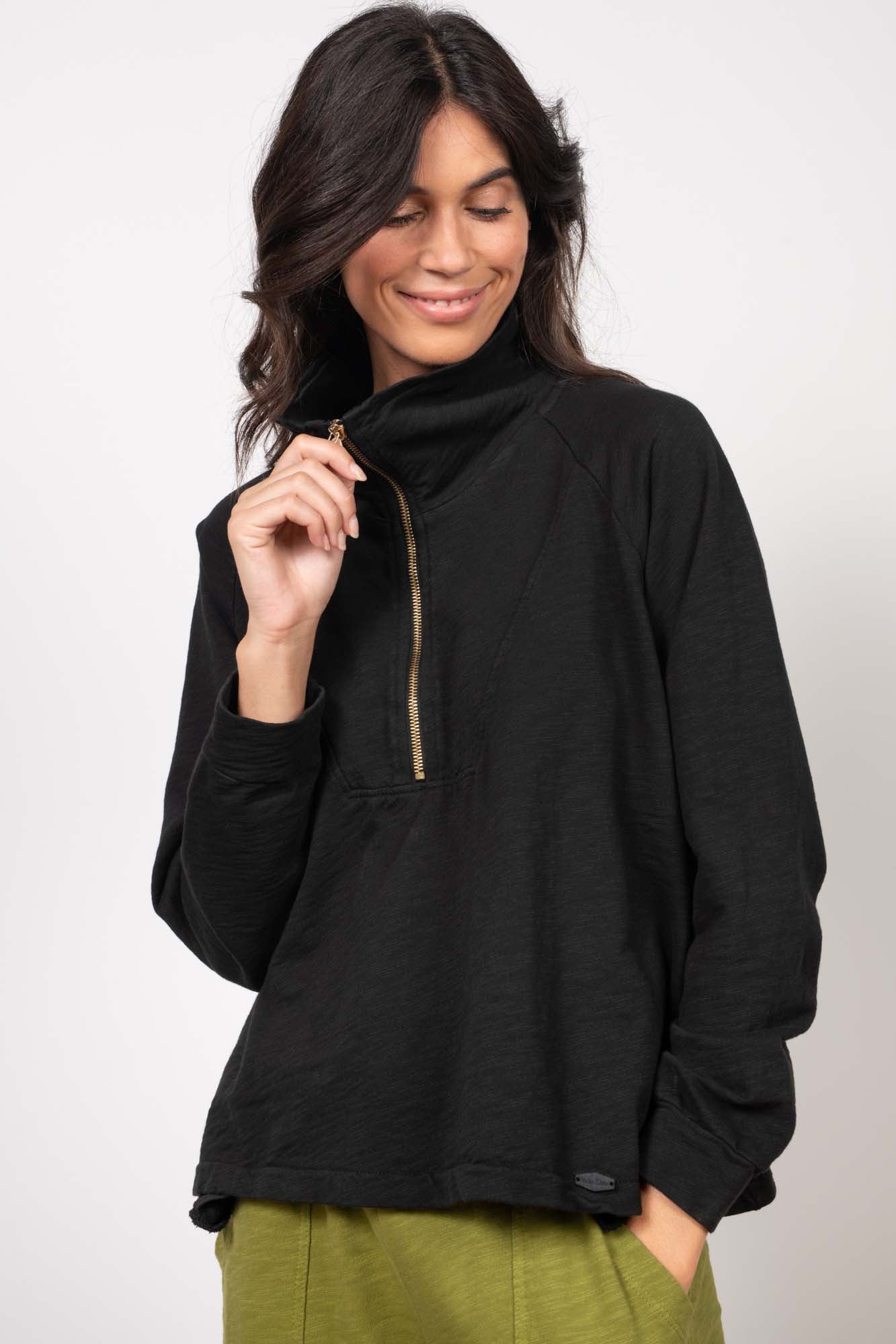 SWEAT COTON ORGANIQUE ROBIN NOIR