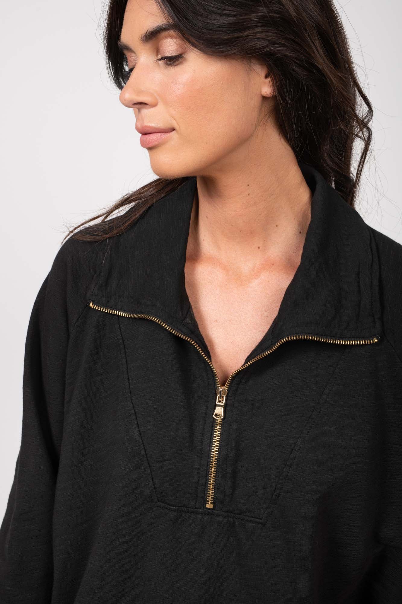 SWEAT COTON ORGANIQUE ROBIN NOIR