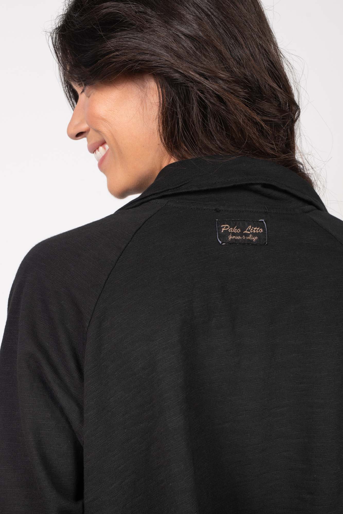 SWEAT COTON ORGANIQUE ROBIN NOIR