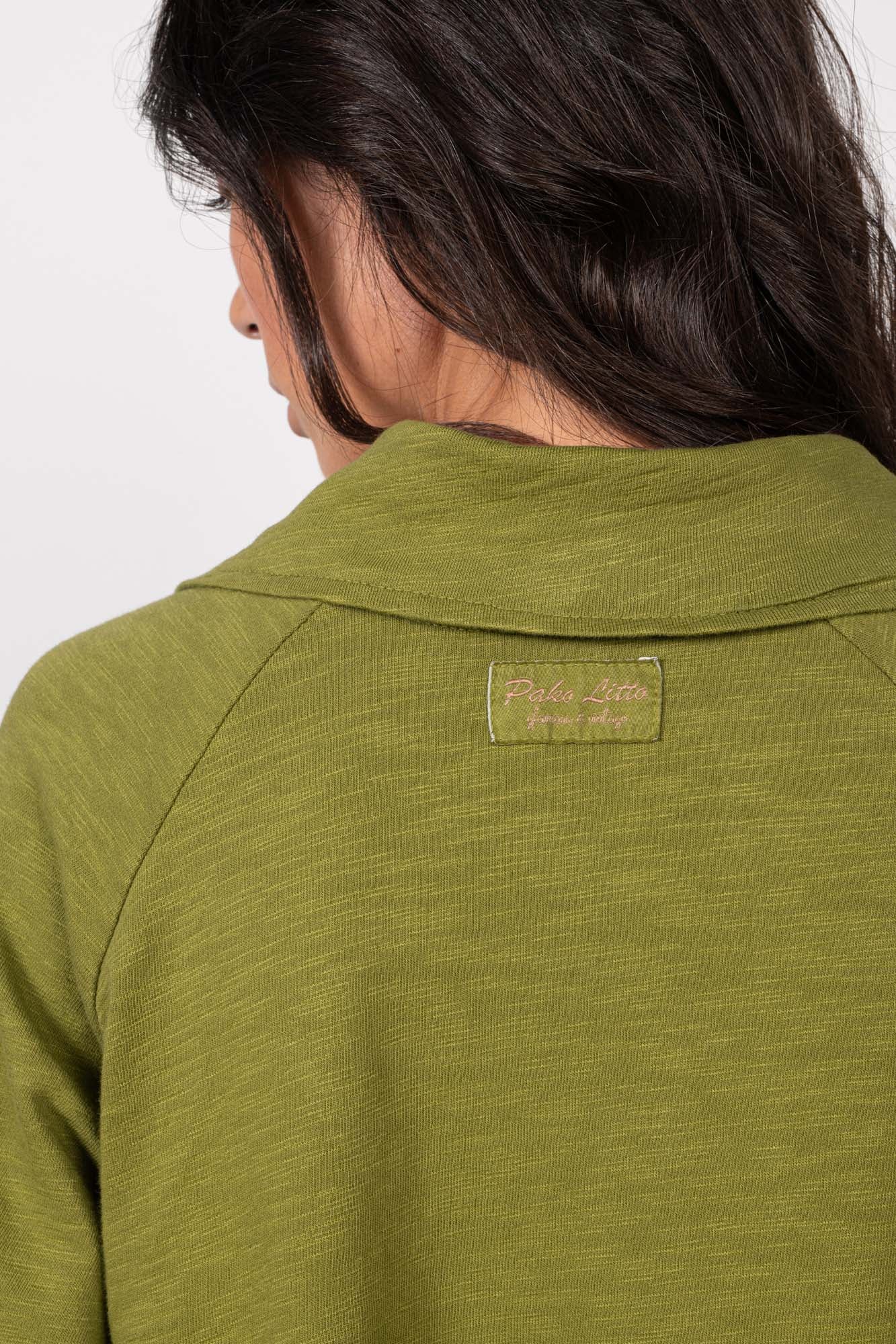 SWEAT COTON ORGANIQUE ROBIN GOLD OLIVE