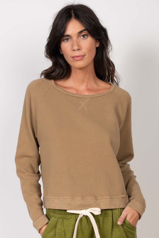 SWEAT GAUFRÉ MARCEAU CAMEL