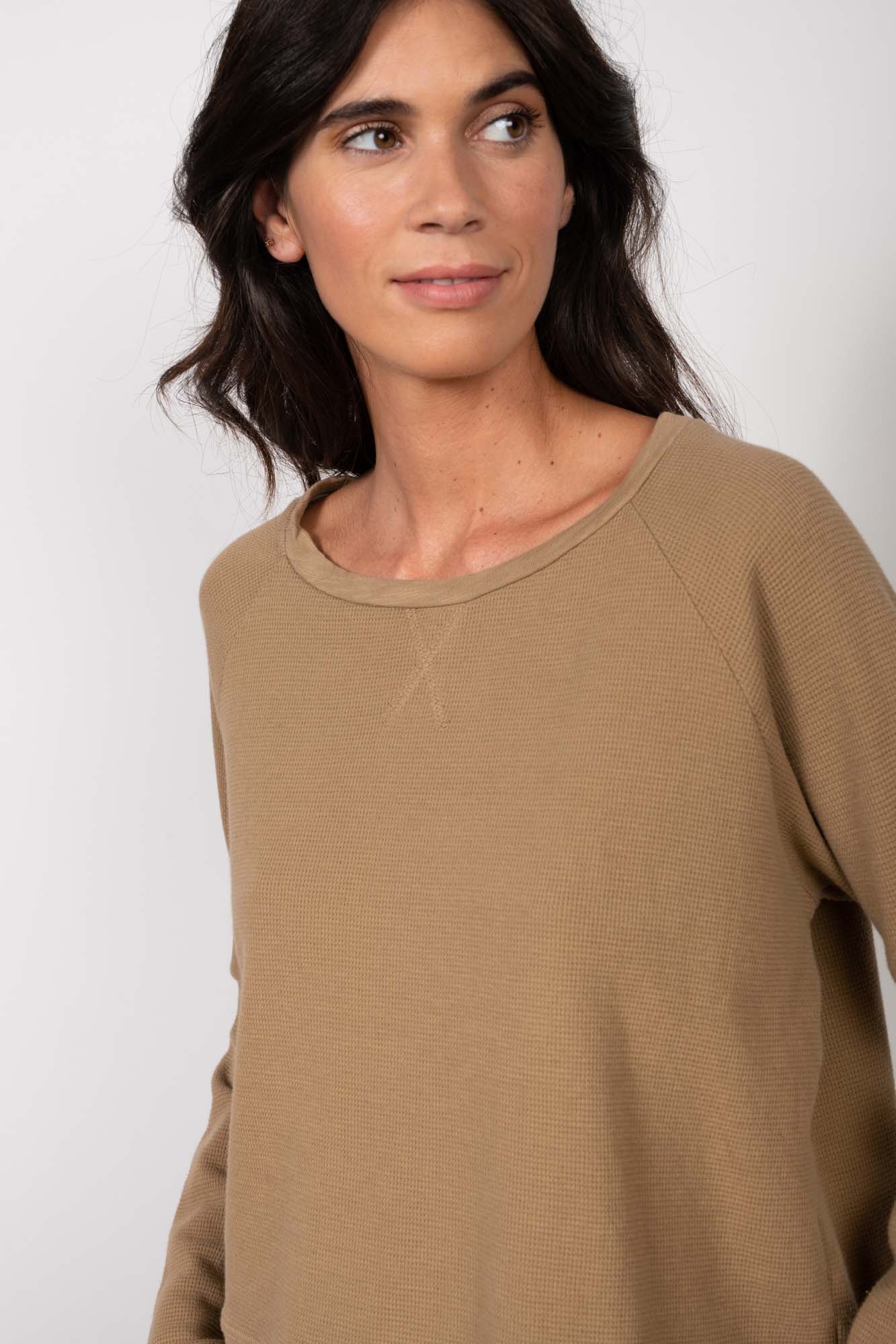 SWEAT GAUFRÉ MARCEAU CAMEL