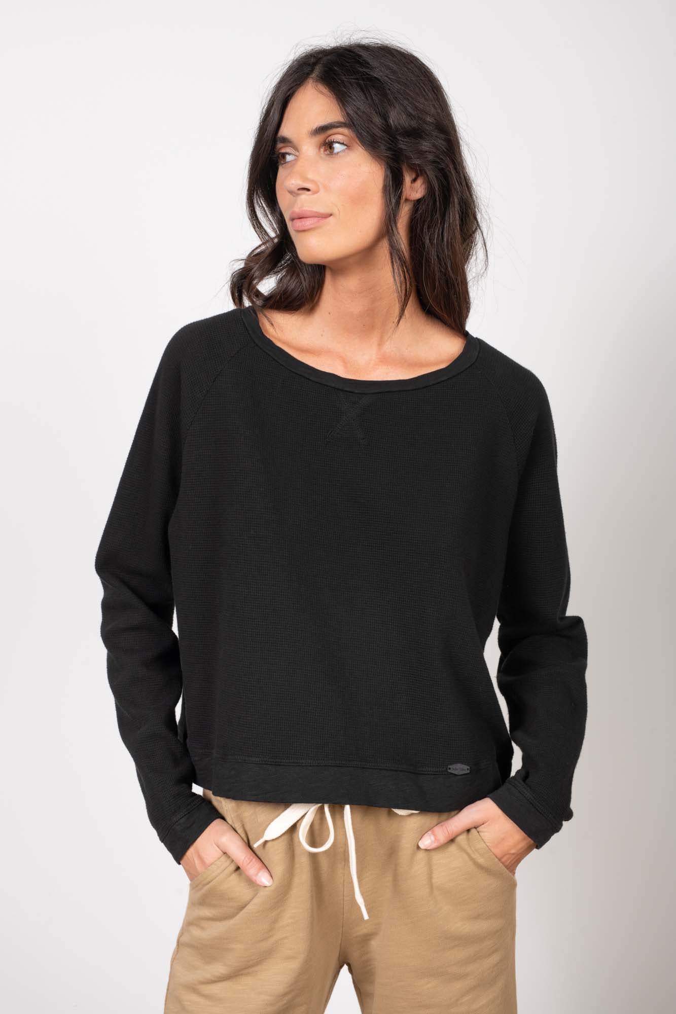 SWEAT GAUFRÉ MARCEAU NOIR