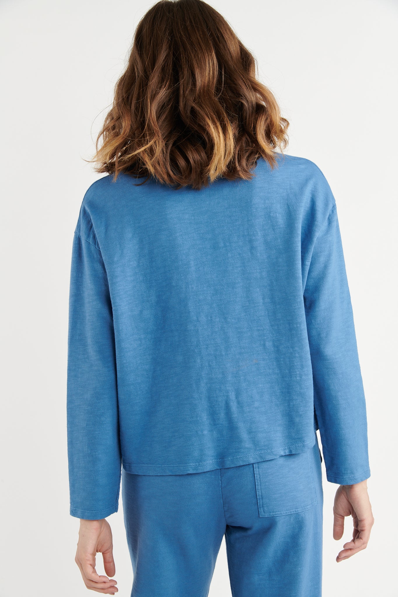 SWEAT COTON ORGANIQUE BROMELIA BLEU ACIER