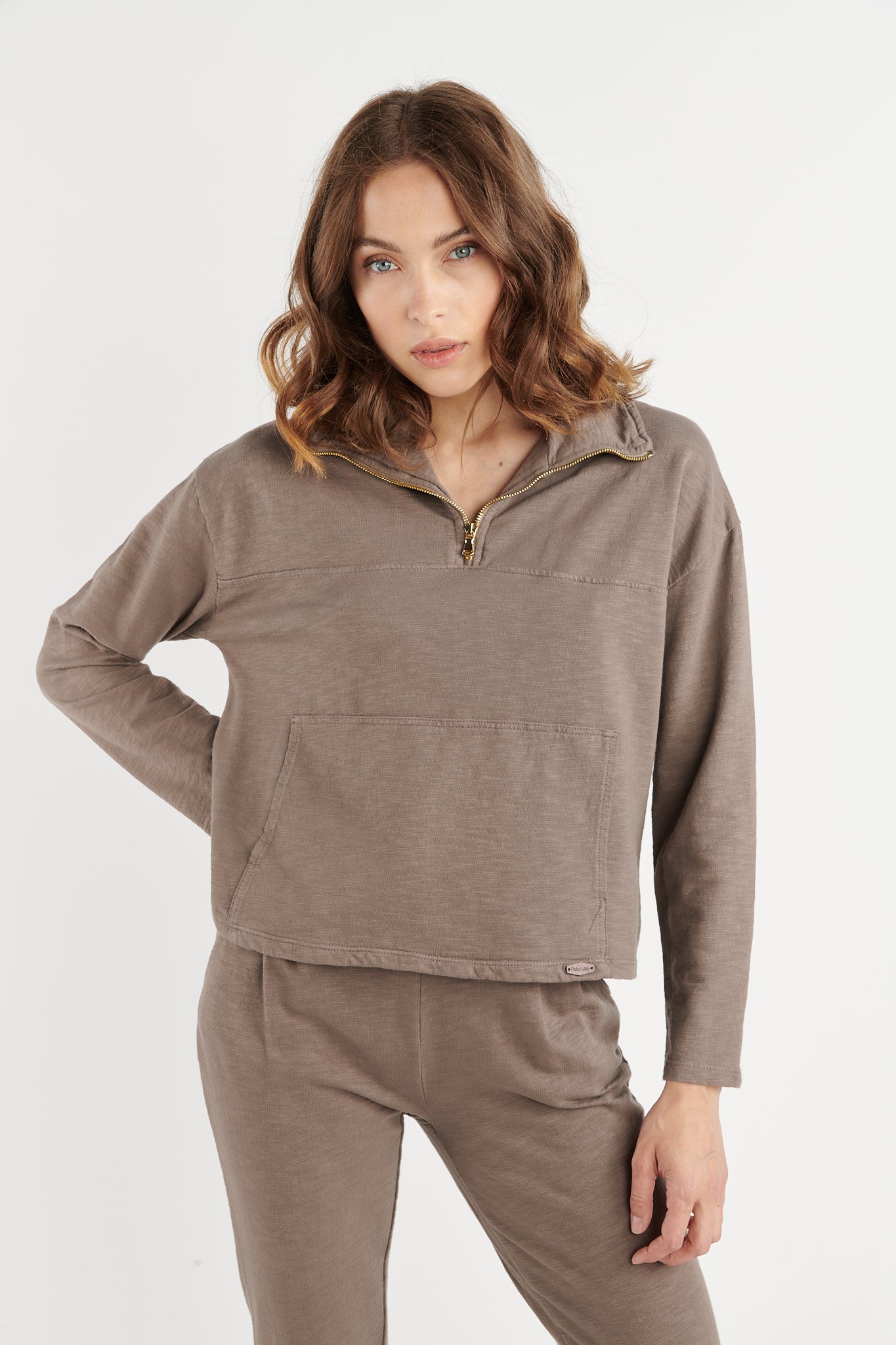 SWEAT COTON ORGANIQUE BROMELIA TAUPE