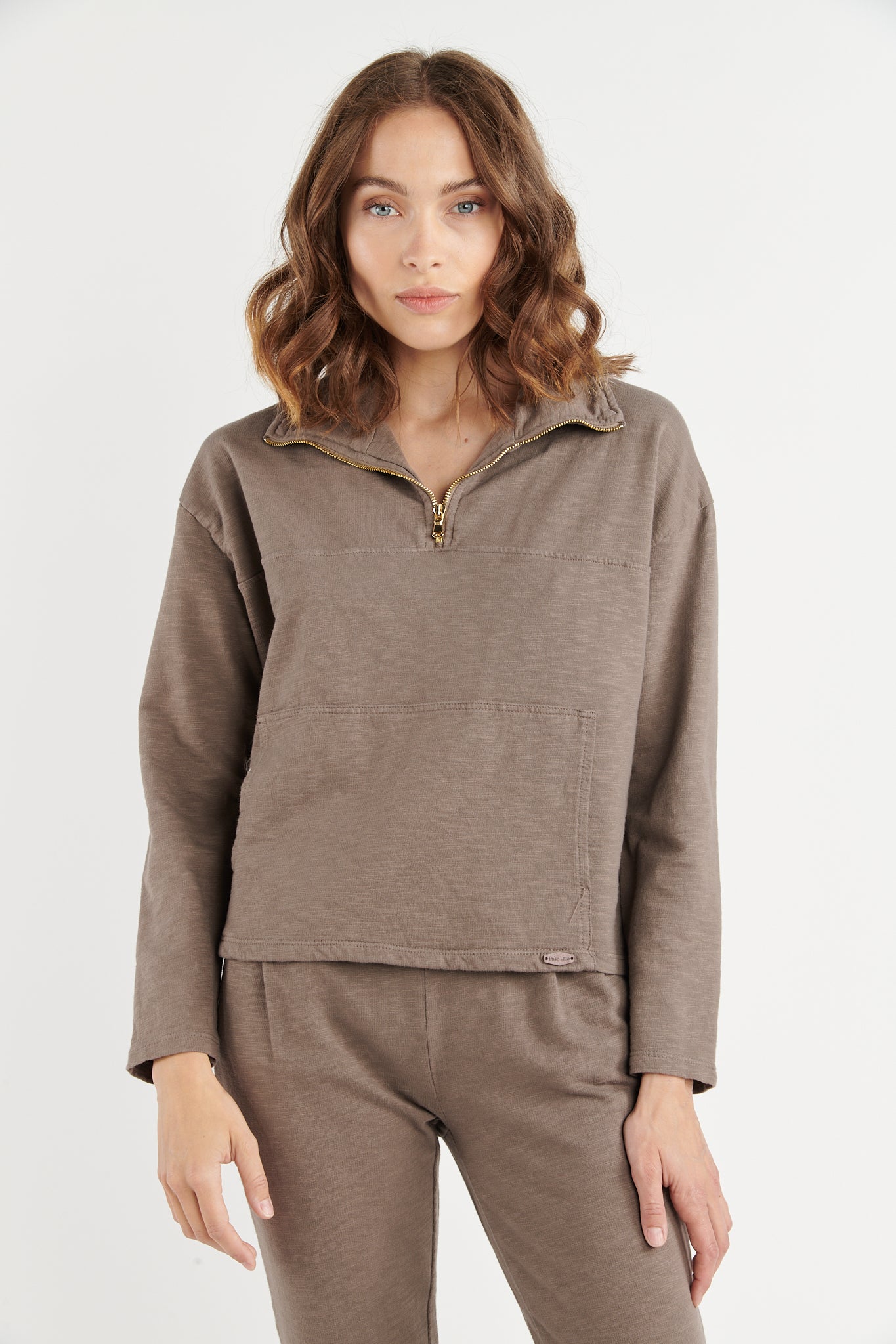 SWEAT COTON ORGANIQUE BROMELIA TAUPE