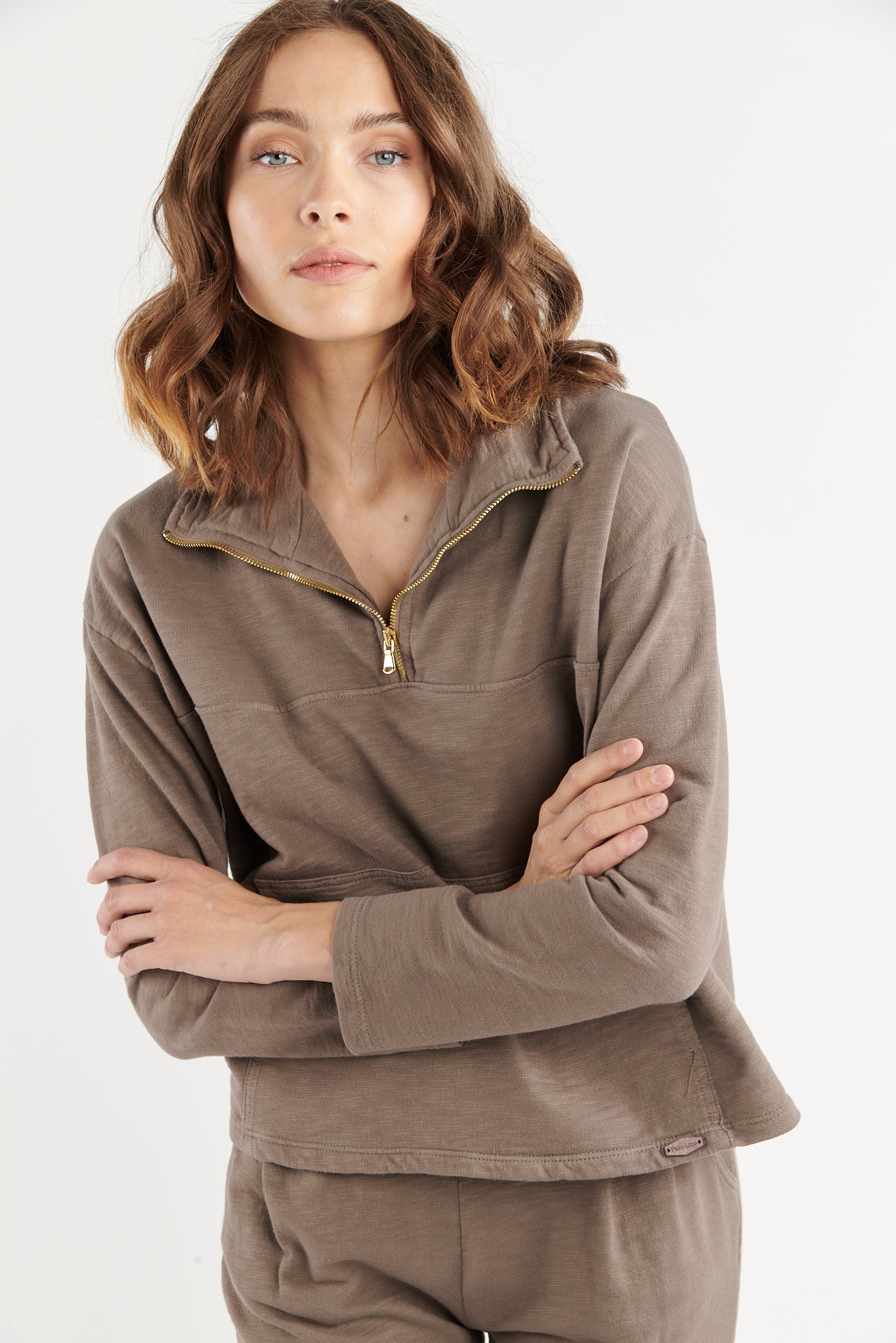 SWEAT COTON ORGANIQUE BROMELIA TAUPE