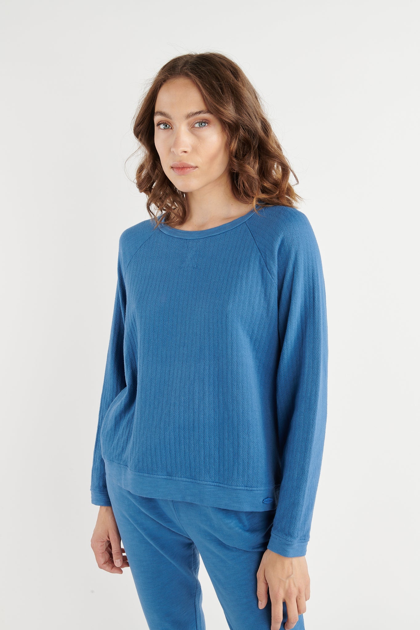 SWEAT COTON ORGANIQUE BÉRYL BLEU ACIER