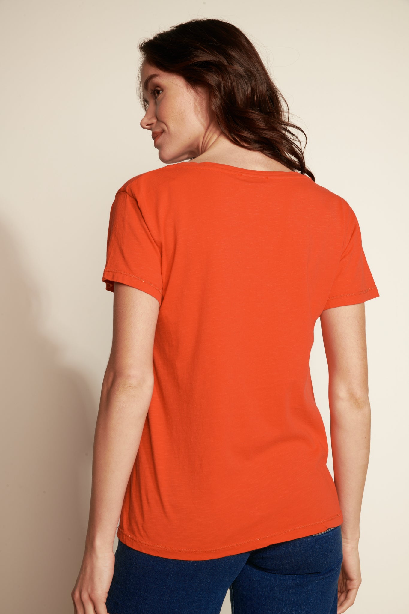 T-SHIRT ANDRE COTON MODAL ORANGEADE