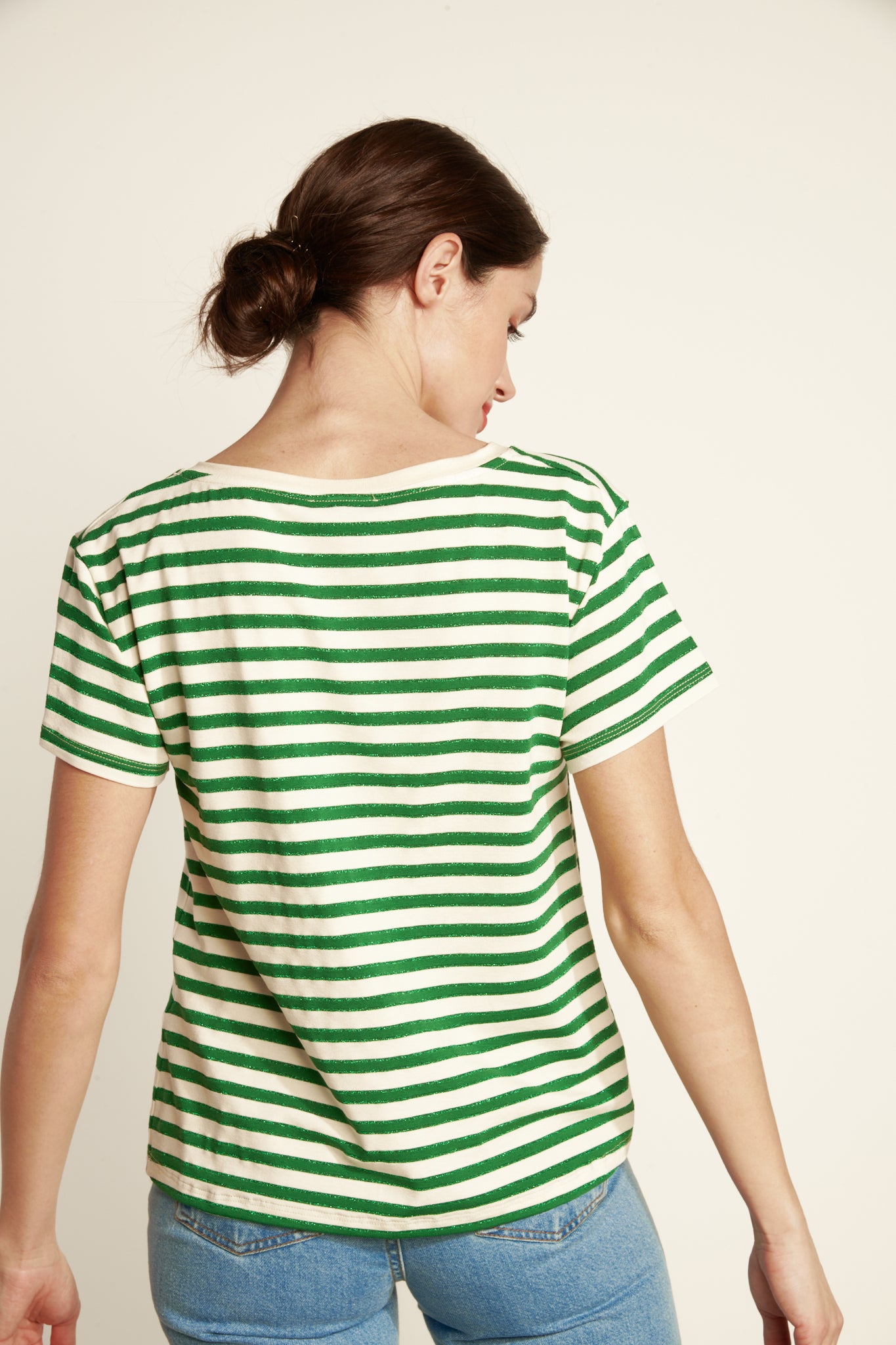 GREEN ALISTAIR MARINIERE T-SHIRT