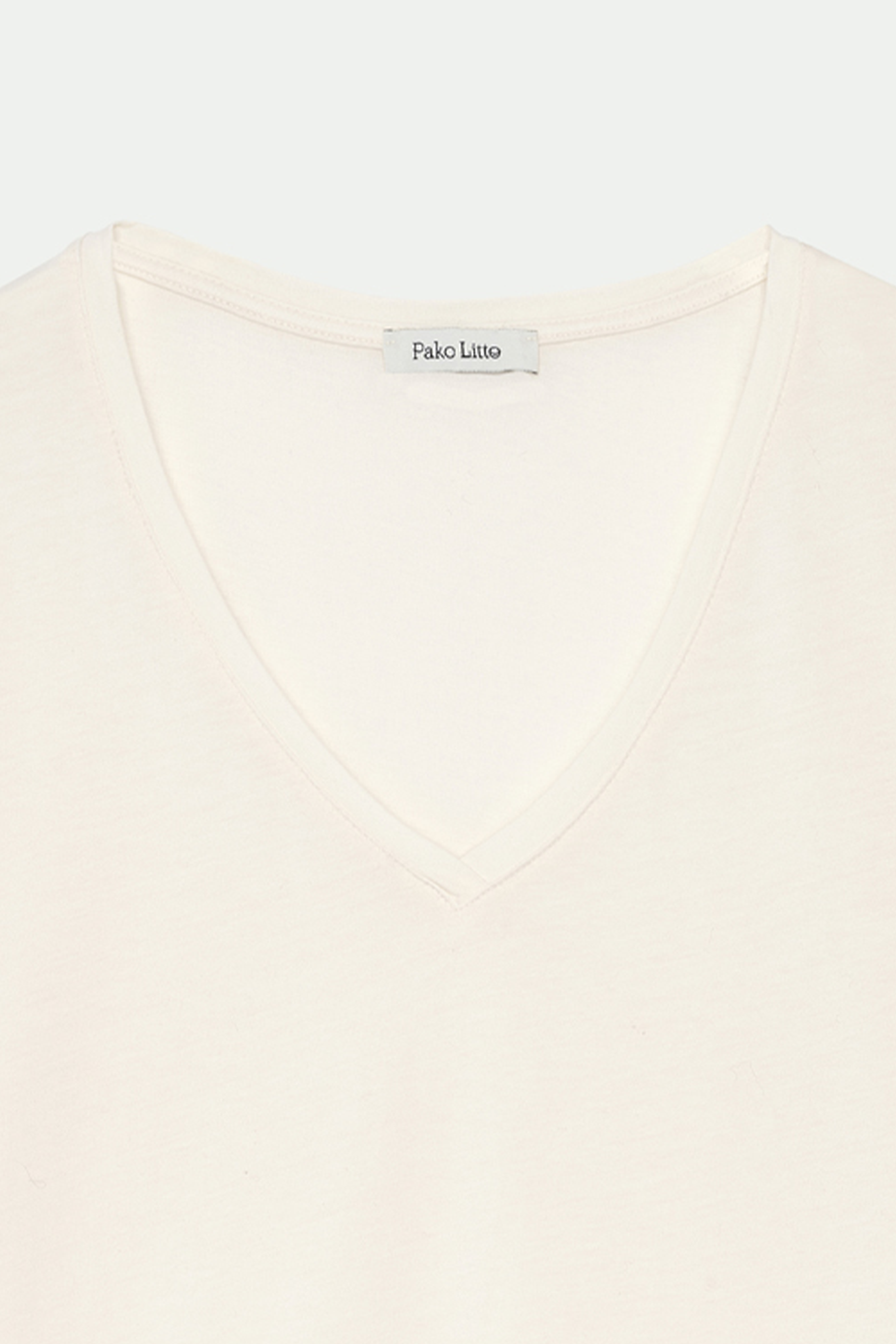 T-SHIRT COL V BARRY NATUREL