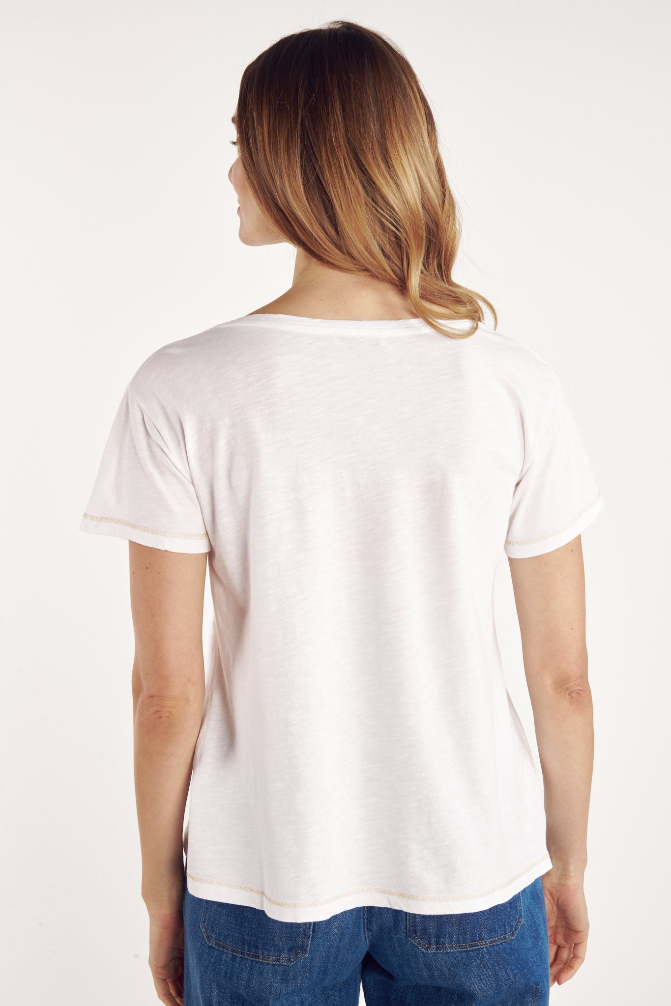 T-SHIRT ANDRE COTON MODAL BLANC