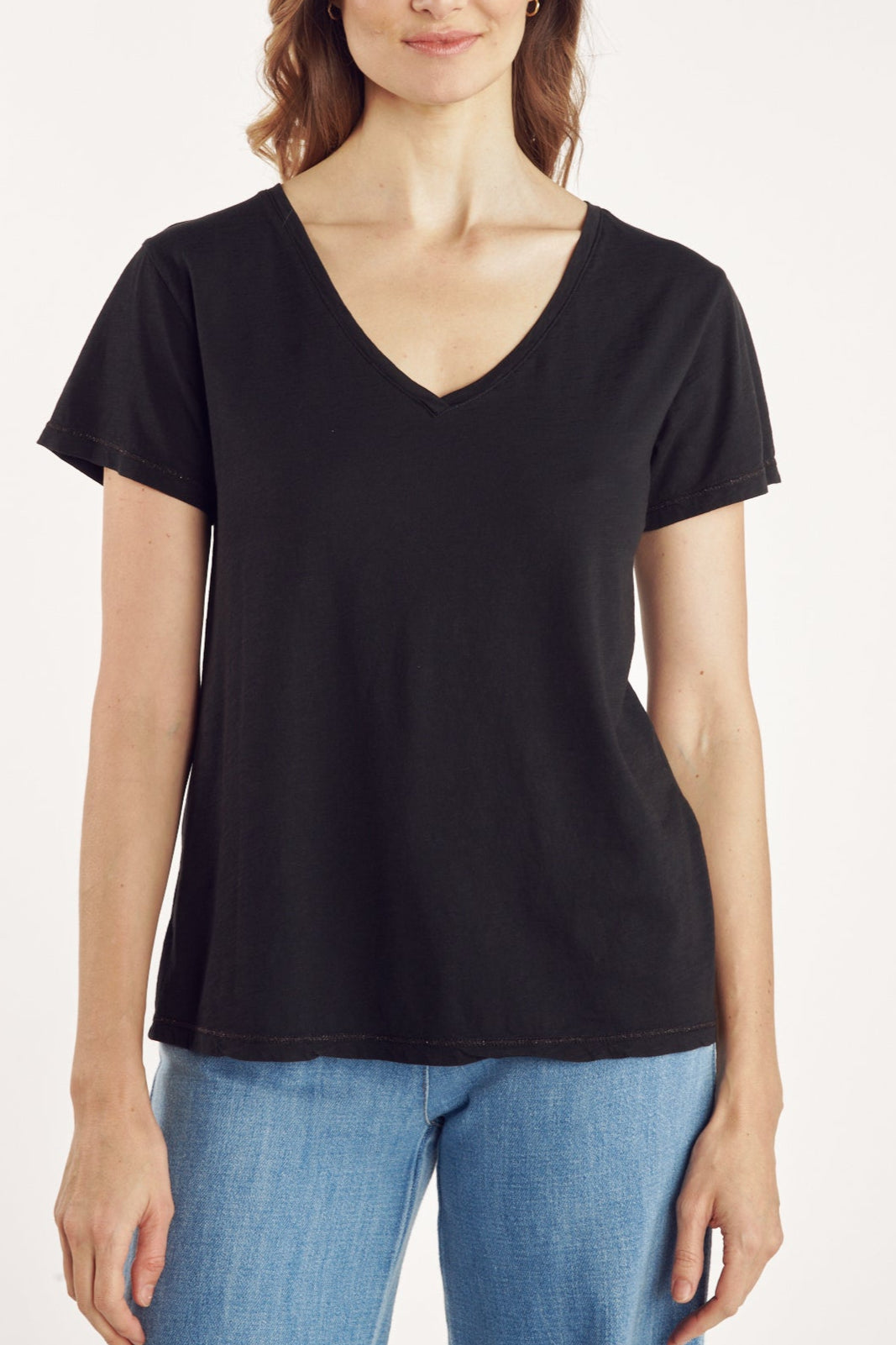 T-SHIRT ANDRE COTON MODAL NOIR