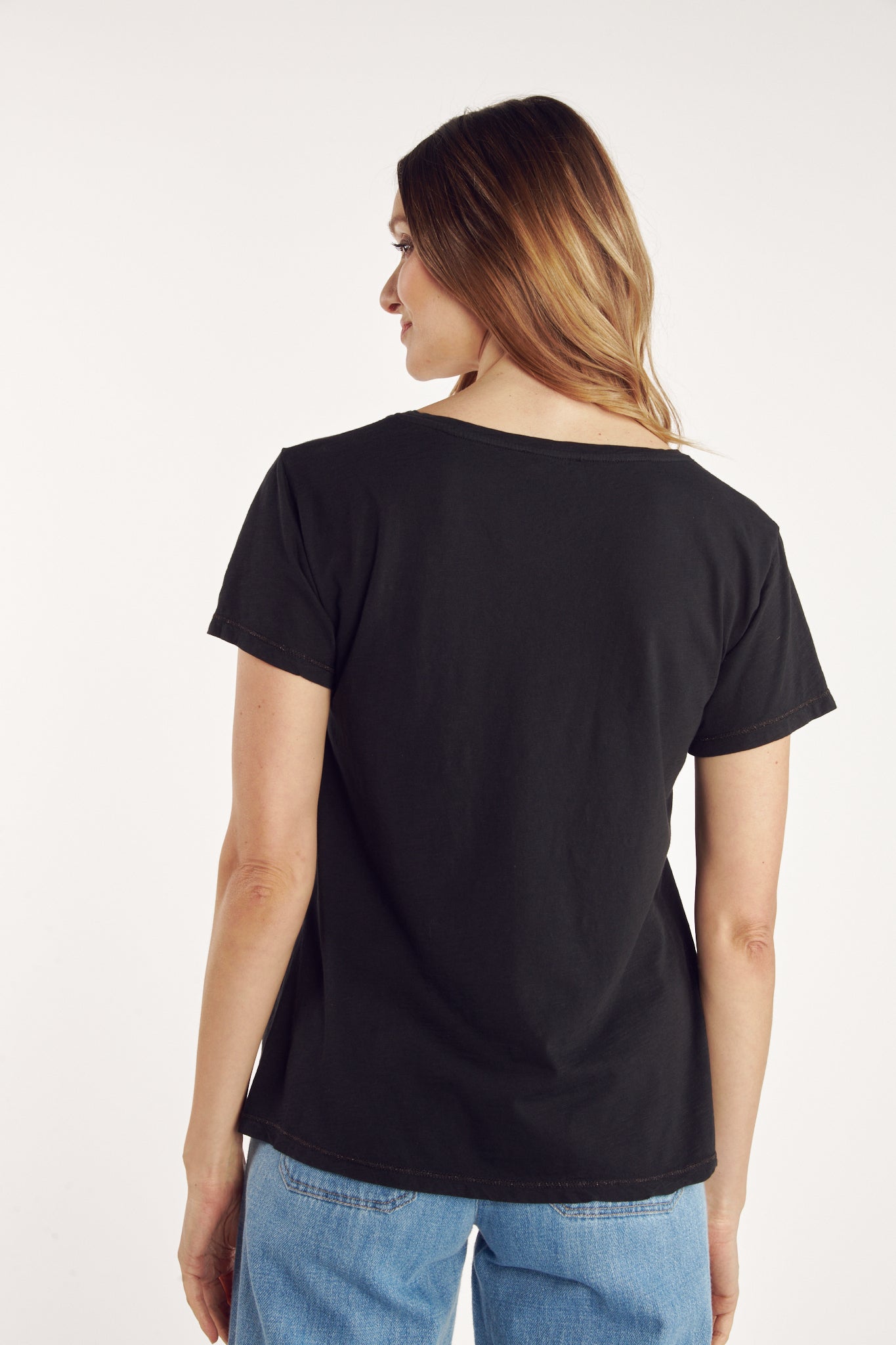 T-SHIRT ANDRE COTON MODAL NOIR