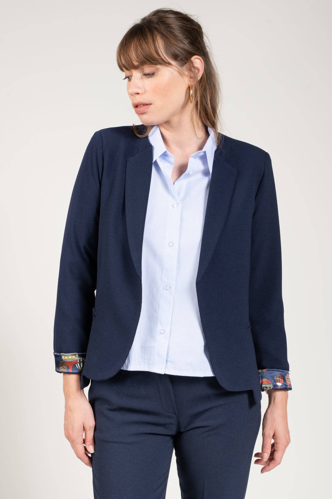 BLAZER CINTRÉ ARIANE MARINE