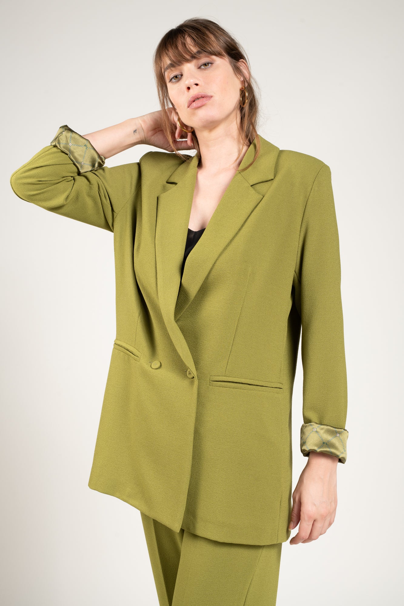 BLAZER OVERSIZE ANGELINA GOLD OLIVE