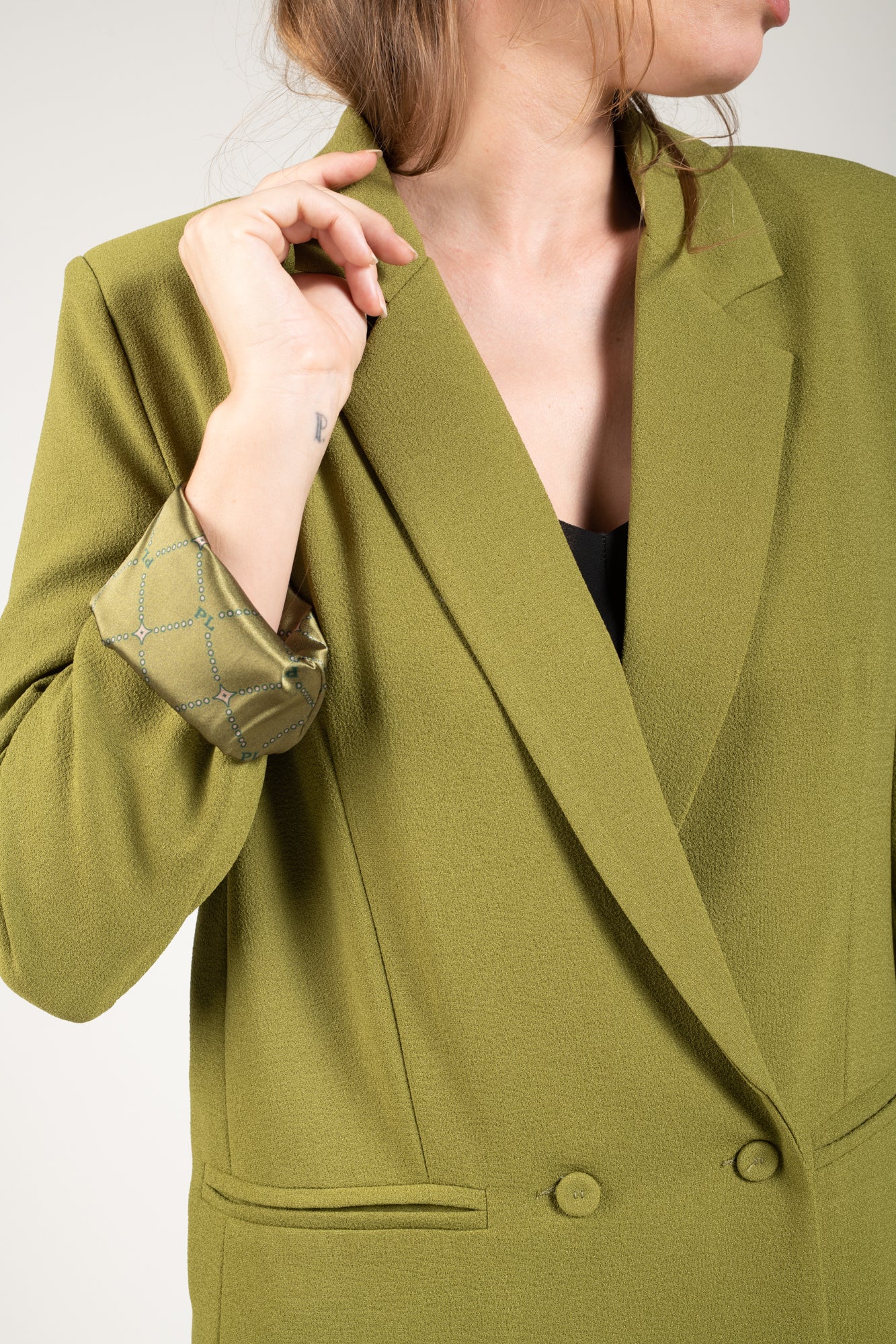 BLAZER OVERSIZE ANGELINA GOLD OLIVE