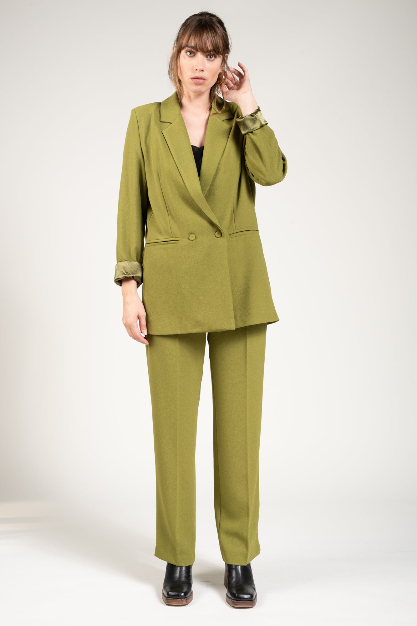 BLAZER OVERSIZE ANGELINA GOLD OLIVE