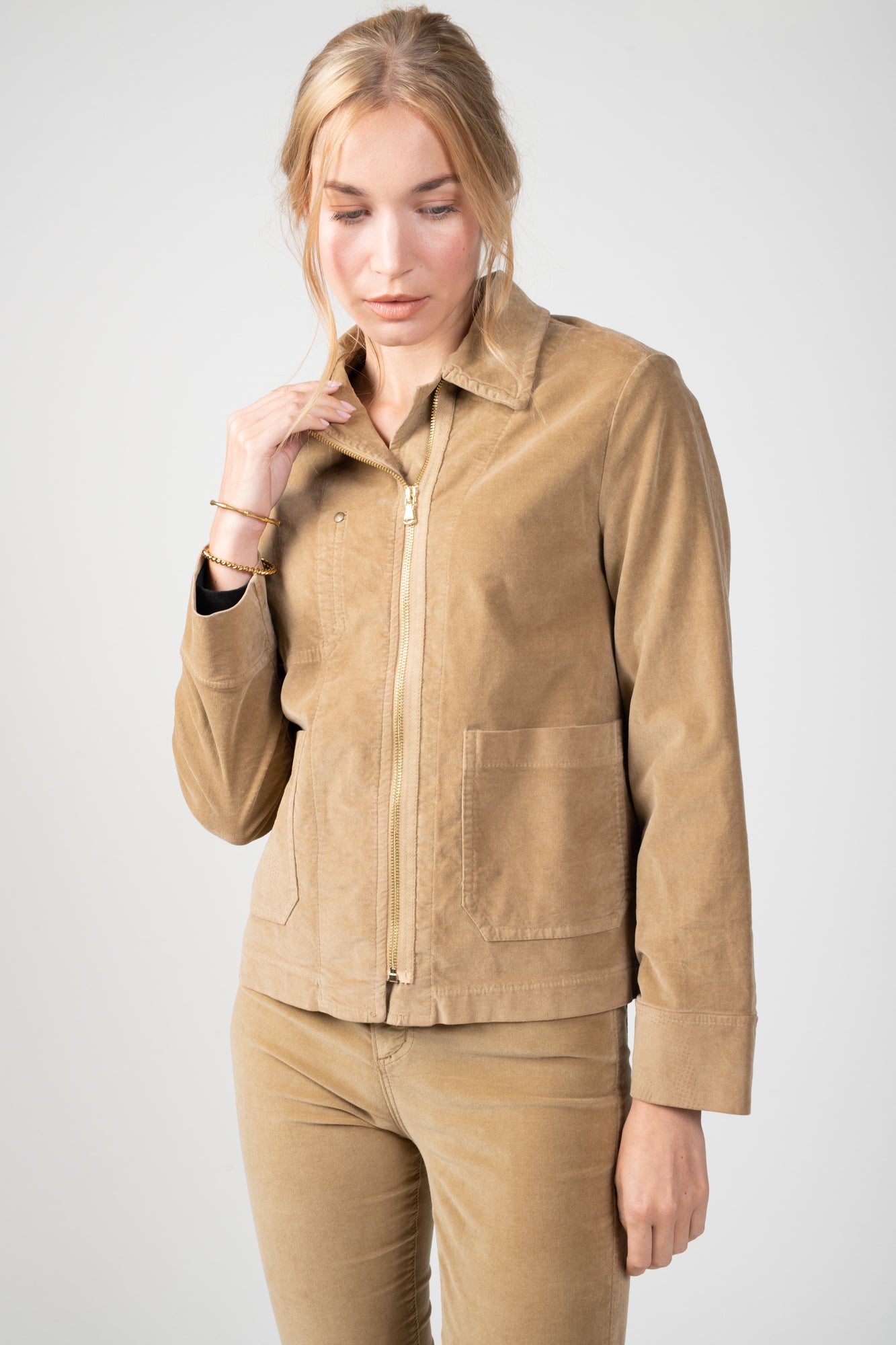 VESTE WORKER VELOURS ANDY CAMEL