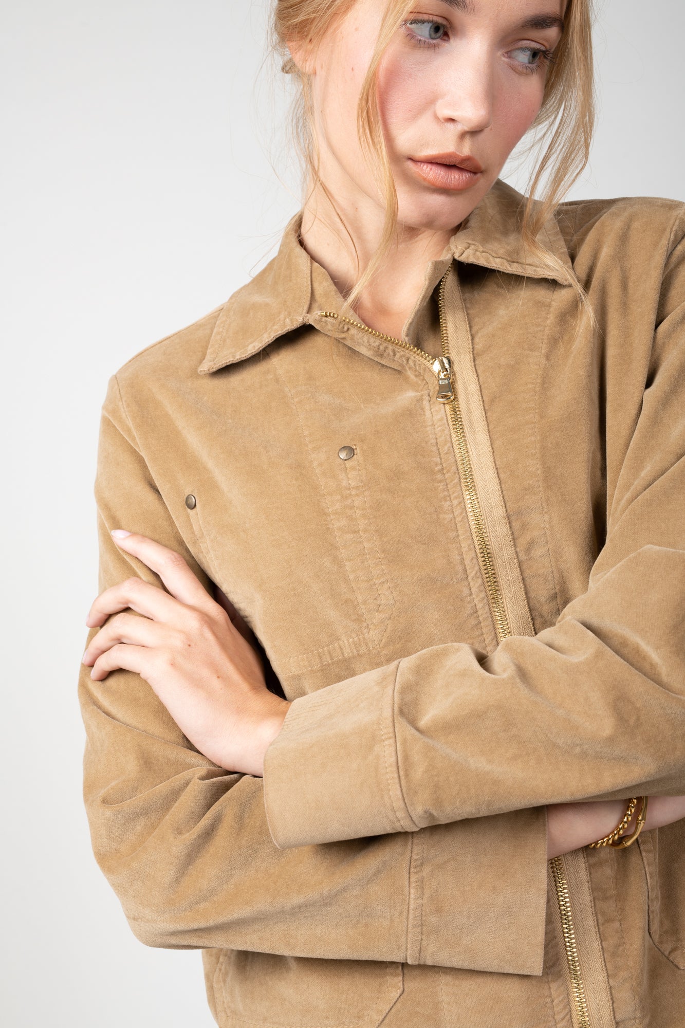 VESTE WORKER VELOURS ANDY CAMEL