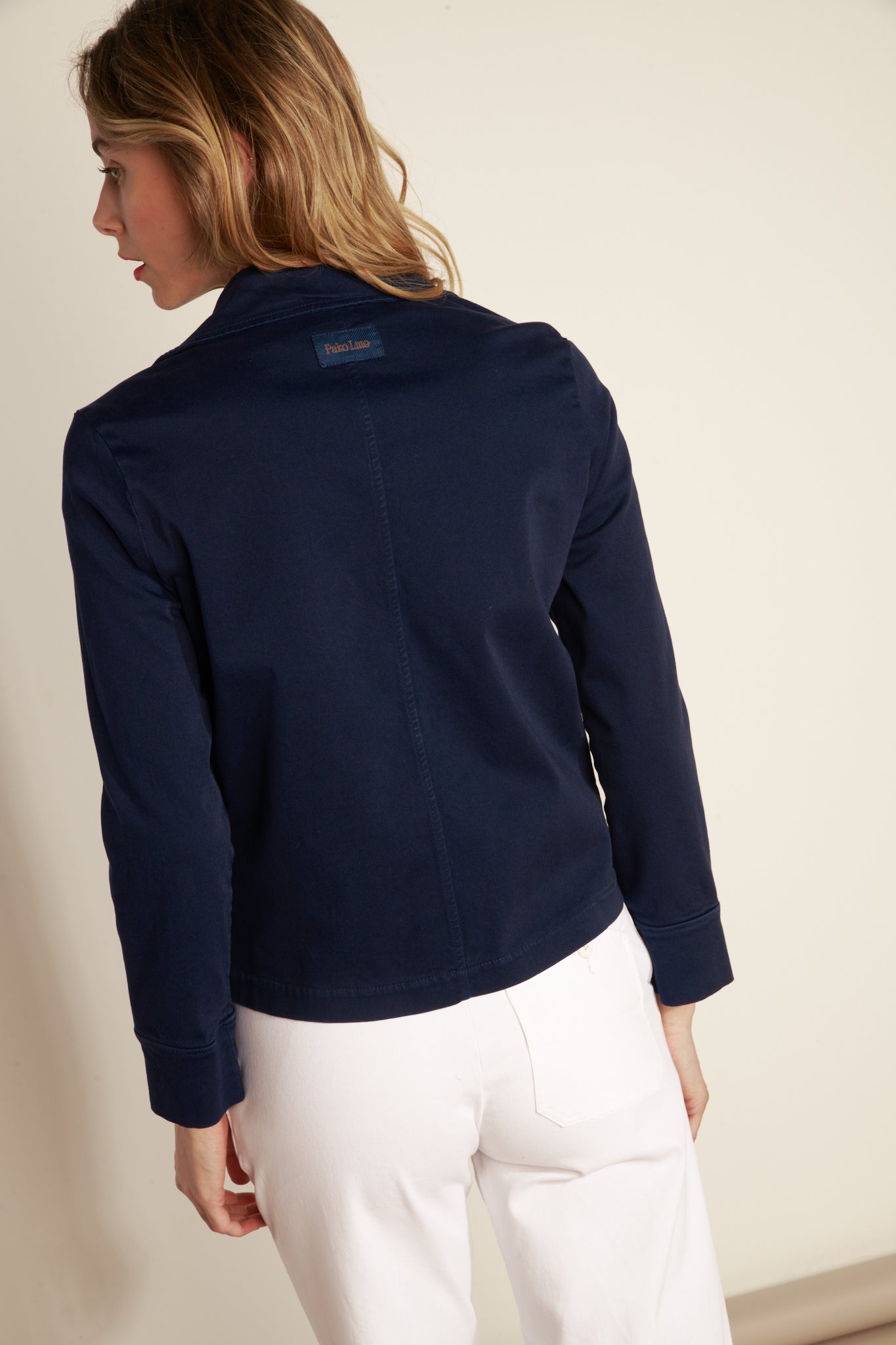 ALINE NAVY ZIPPERED JACKET