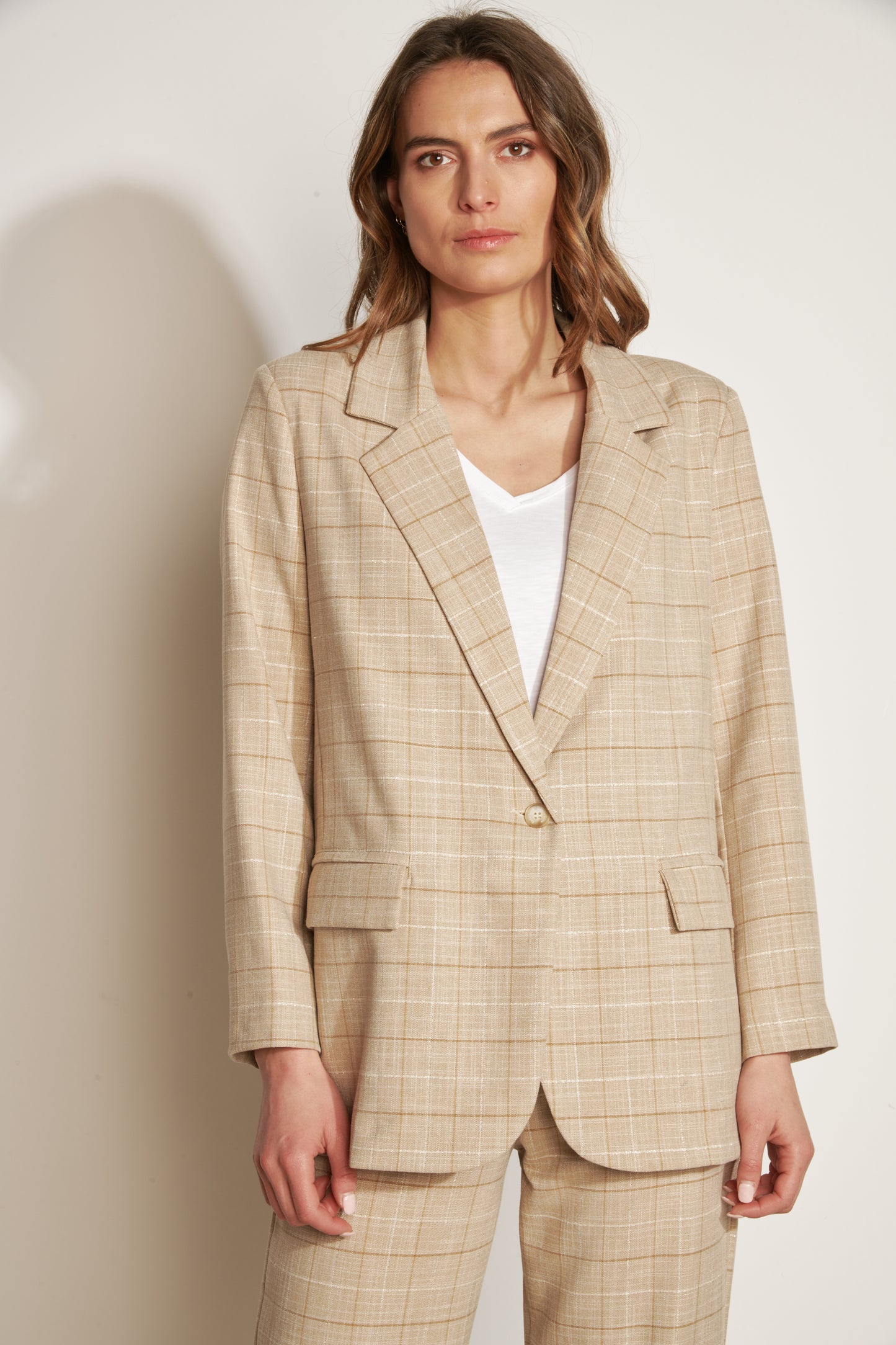 AZÉLIE SAND CHECK BLAZER