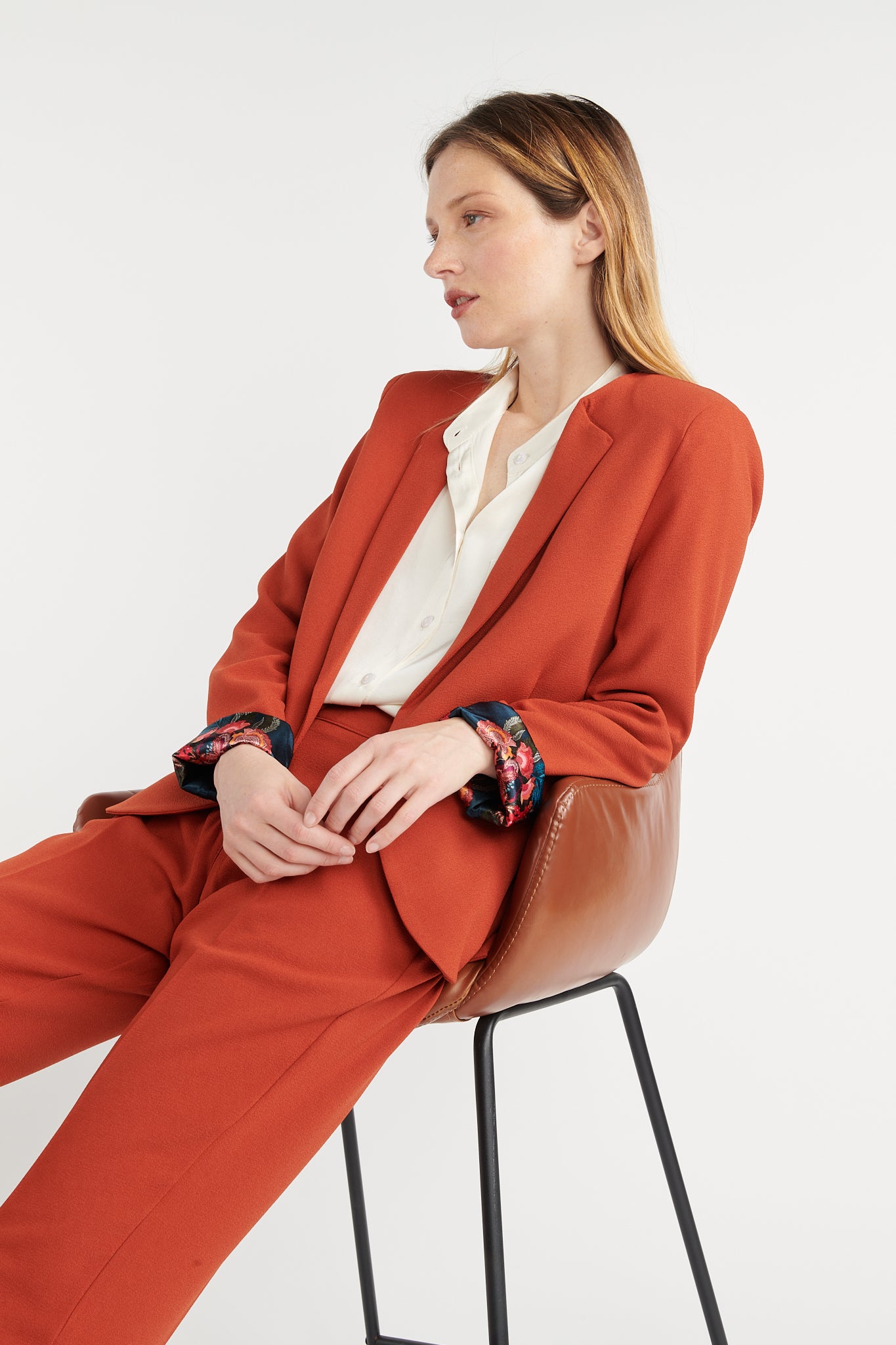 BLAZER CINTRÉ ARIANE ORANGE BRULÉ