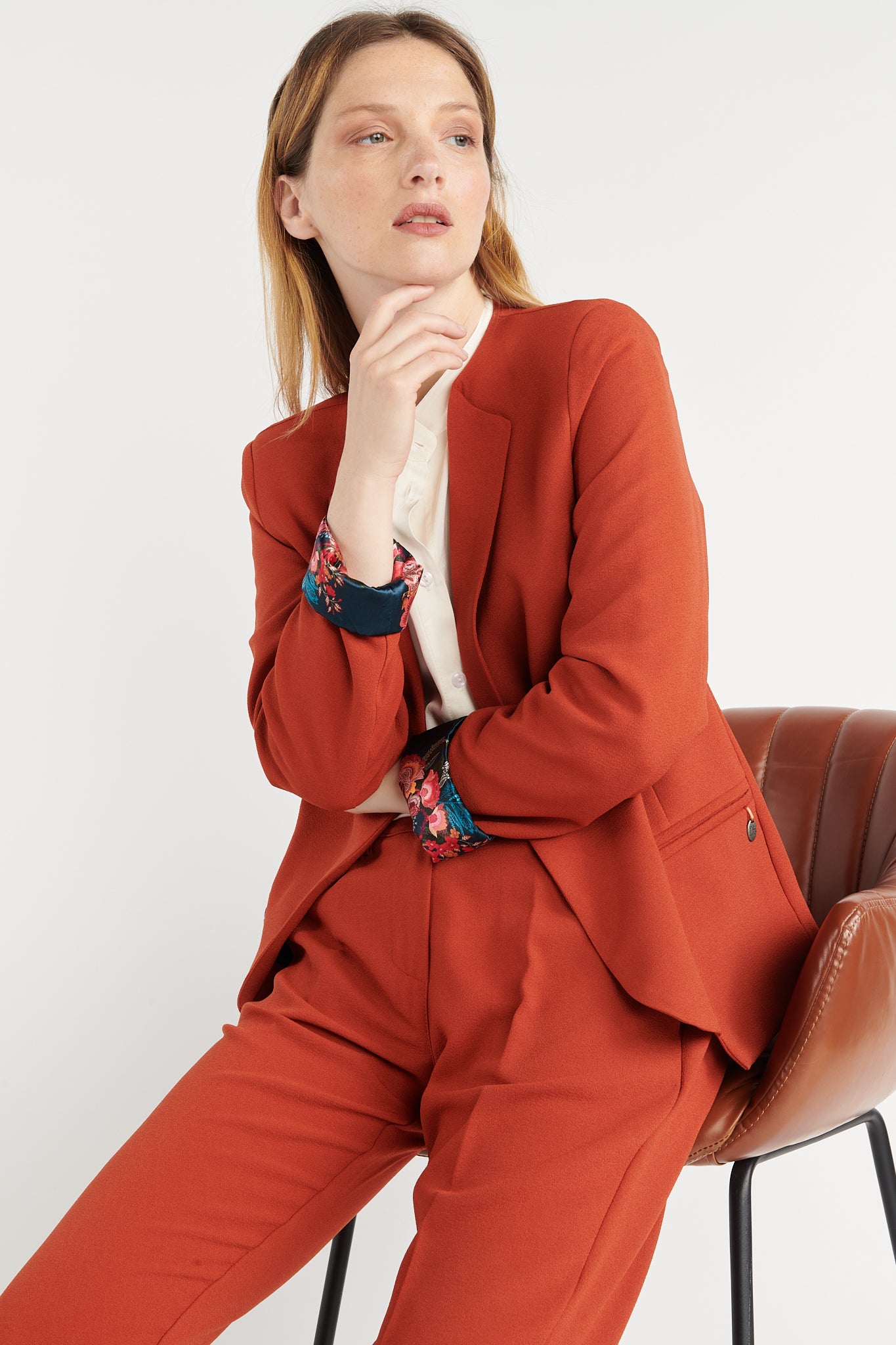 BLAZER CINTRÉ ARIANE ORANGE BRULÉ