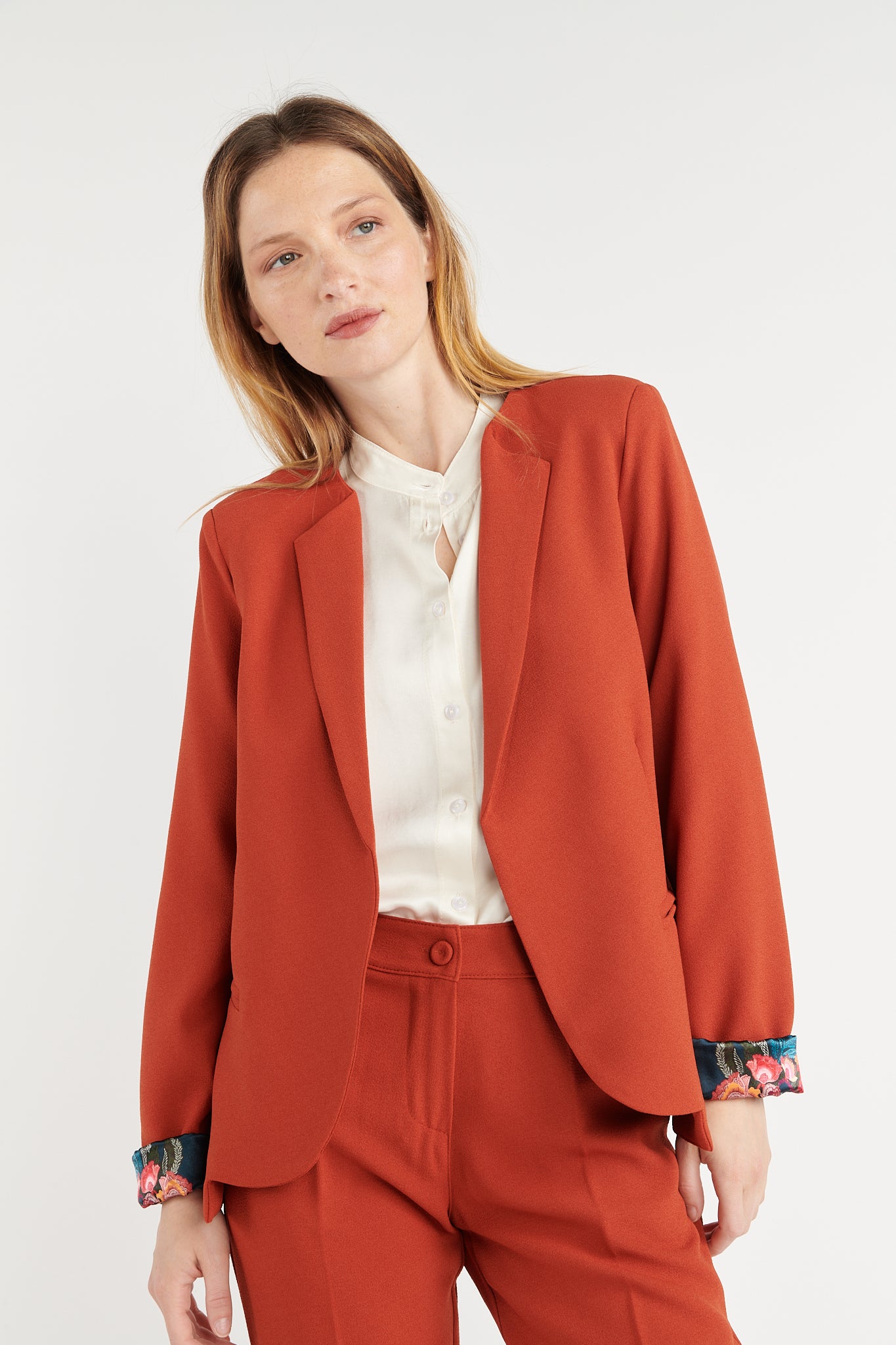 BLAZER CINTRÉ ARIANE ORANGE BRULÉ