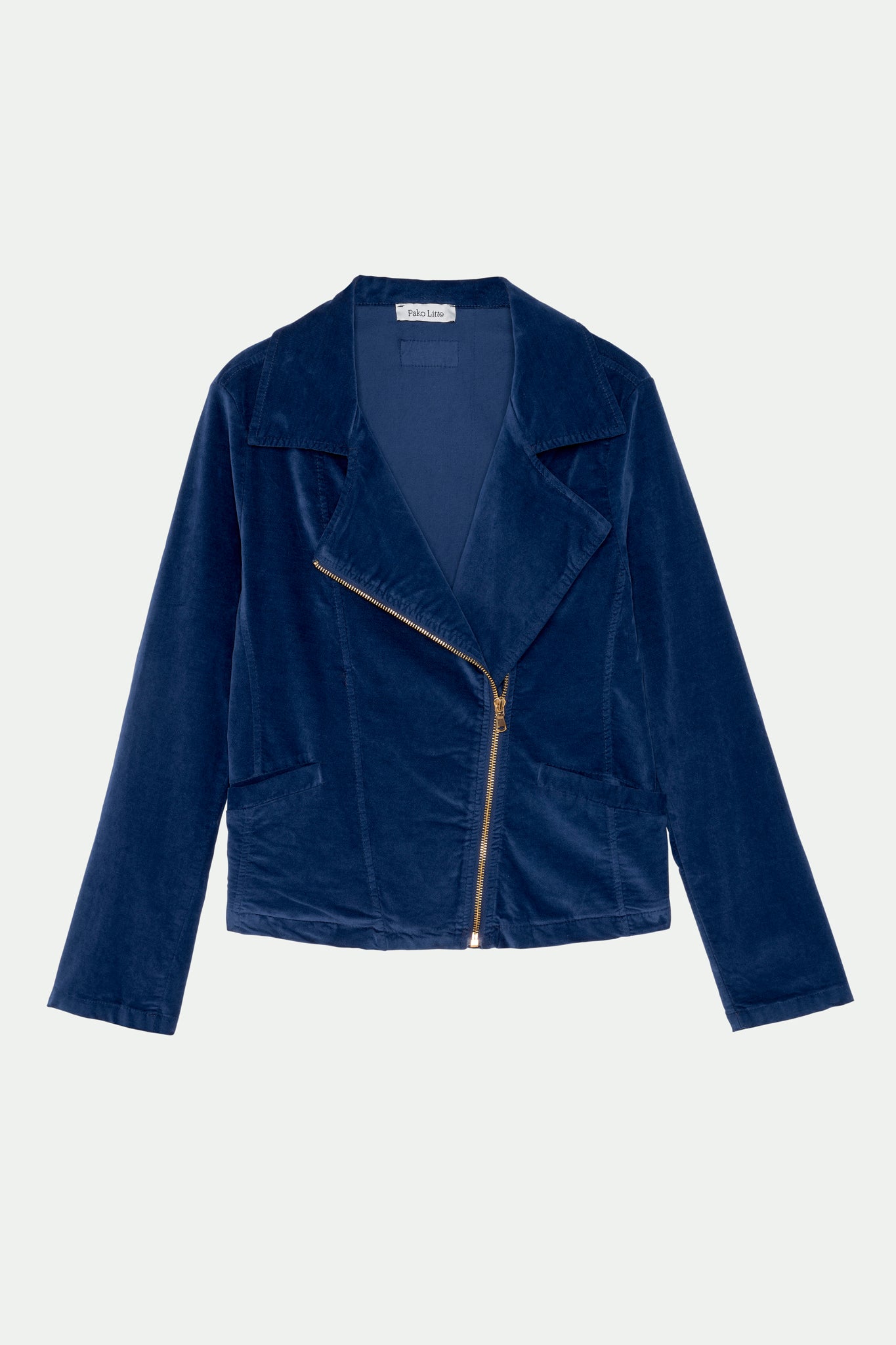 VESTE PERFECTO VELOURS BETSY MARINE